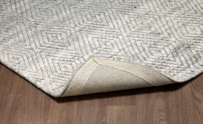 Estelle Hand Loomed Wool Silver Rug EST-SILVER