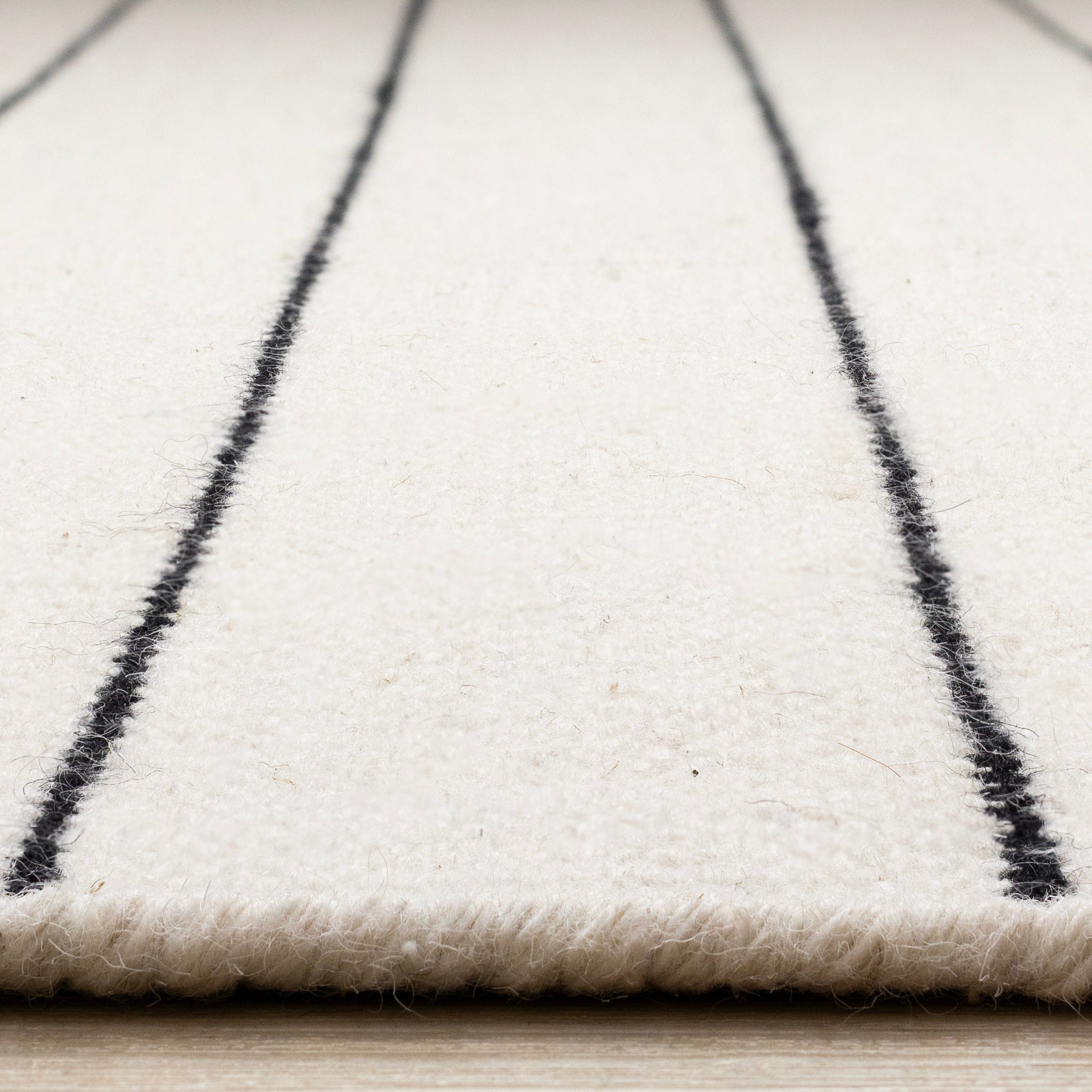 Ascent White Black Striped Rug