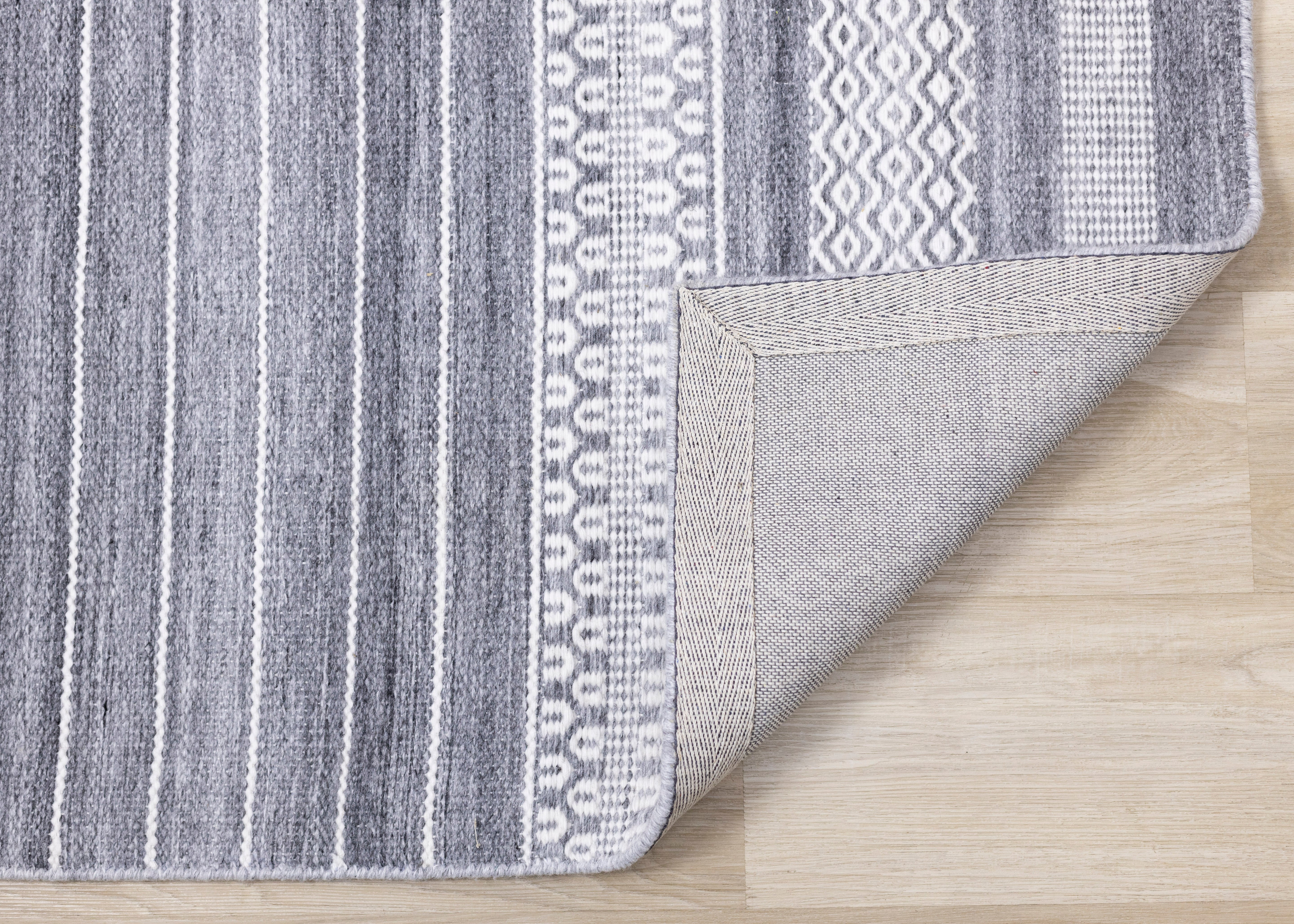 Aspen Striped Pattern Woven Rug