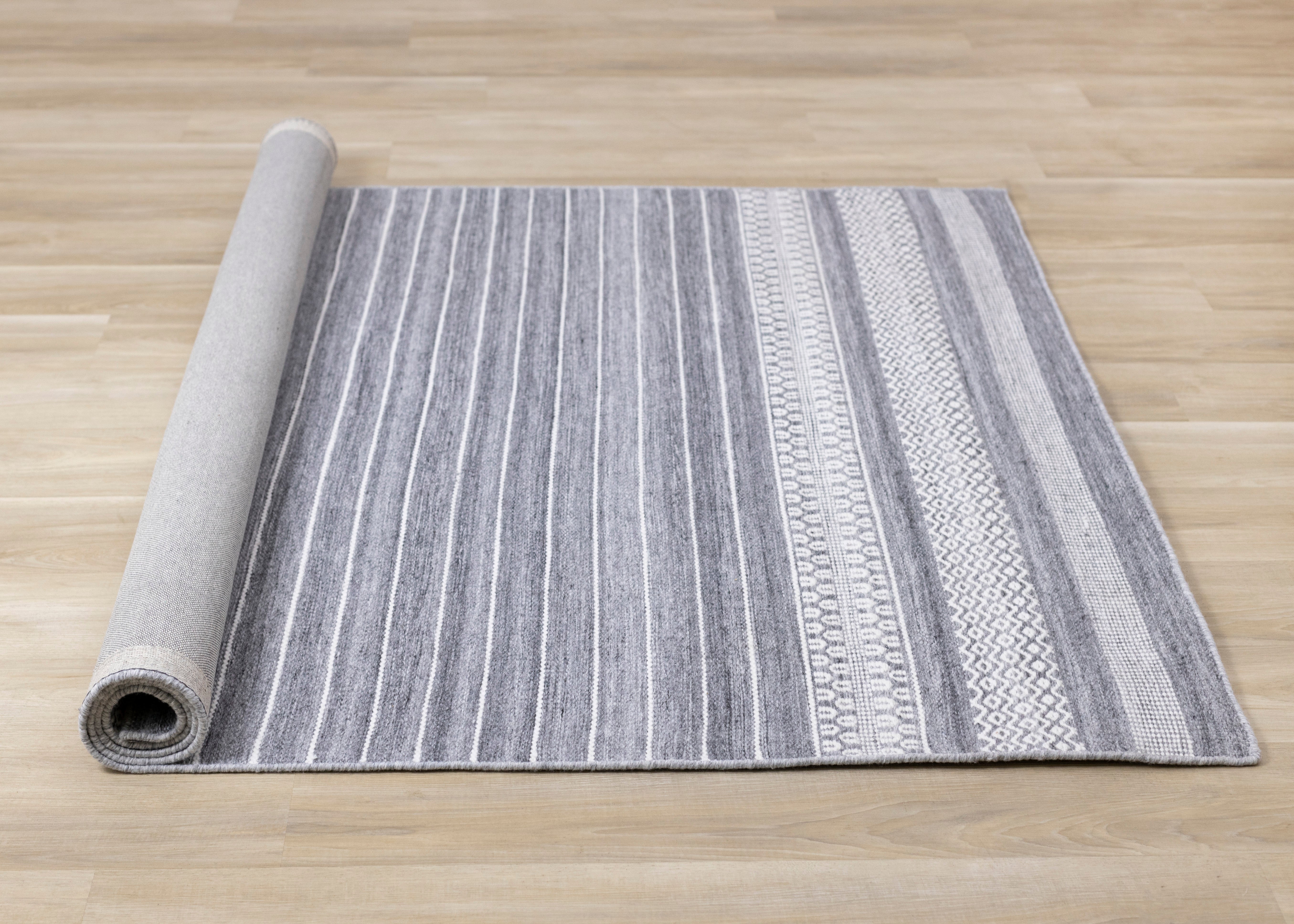 Aspen Striped Pattern Woven Rug