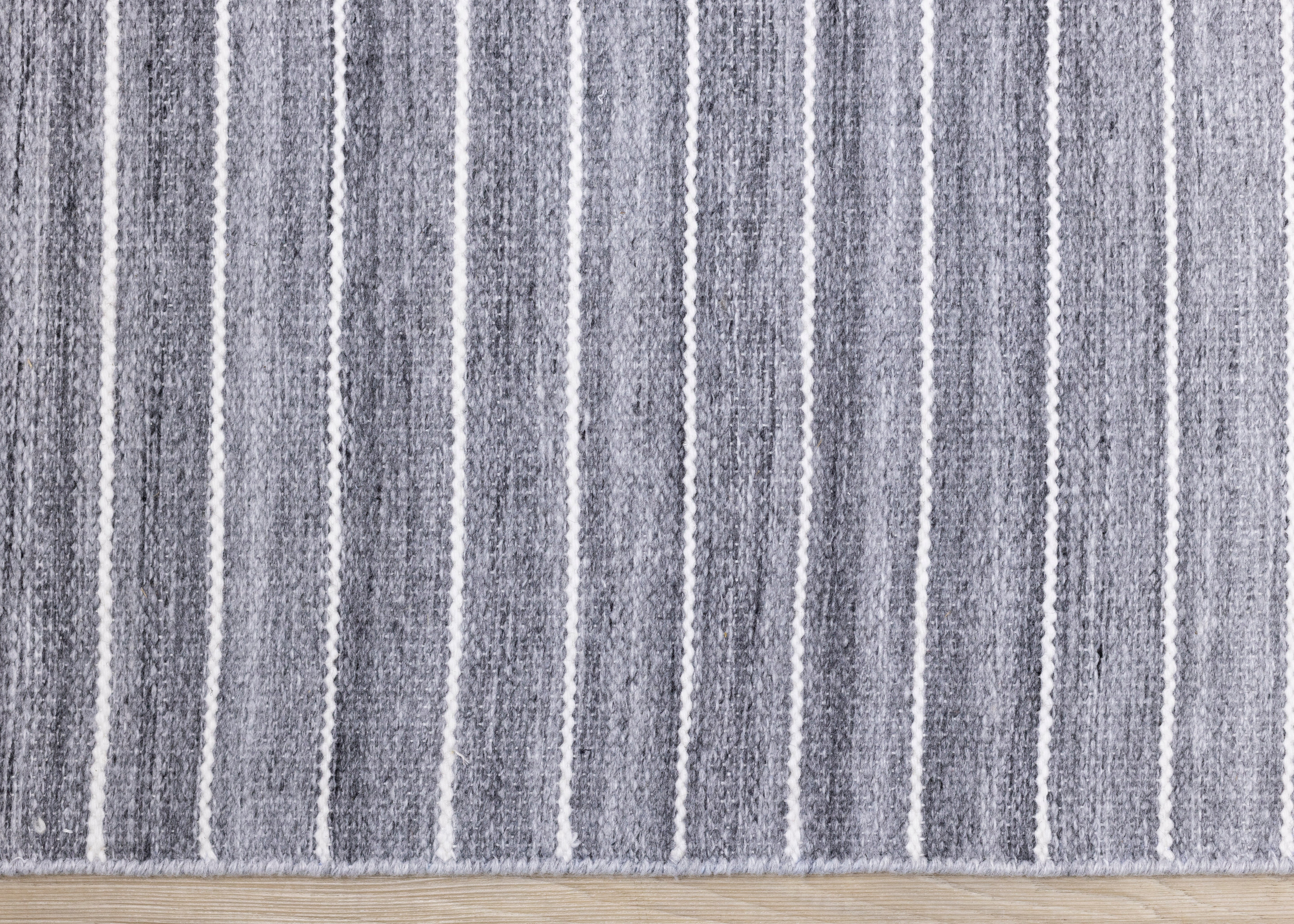 Aspen Striped Pattern Woven Rug