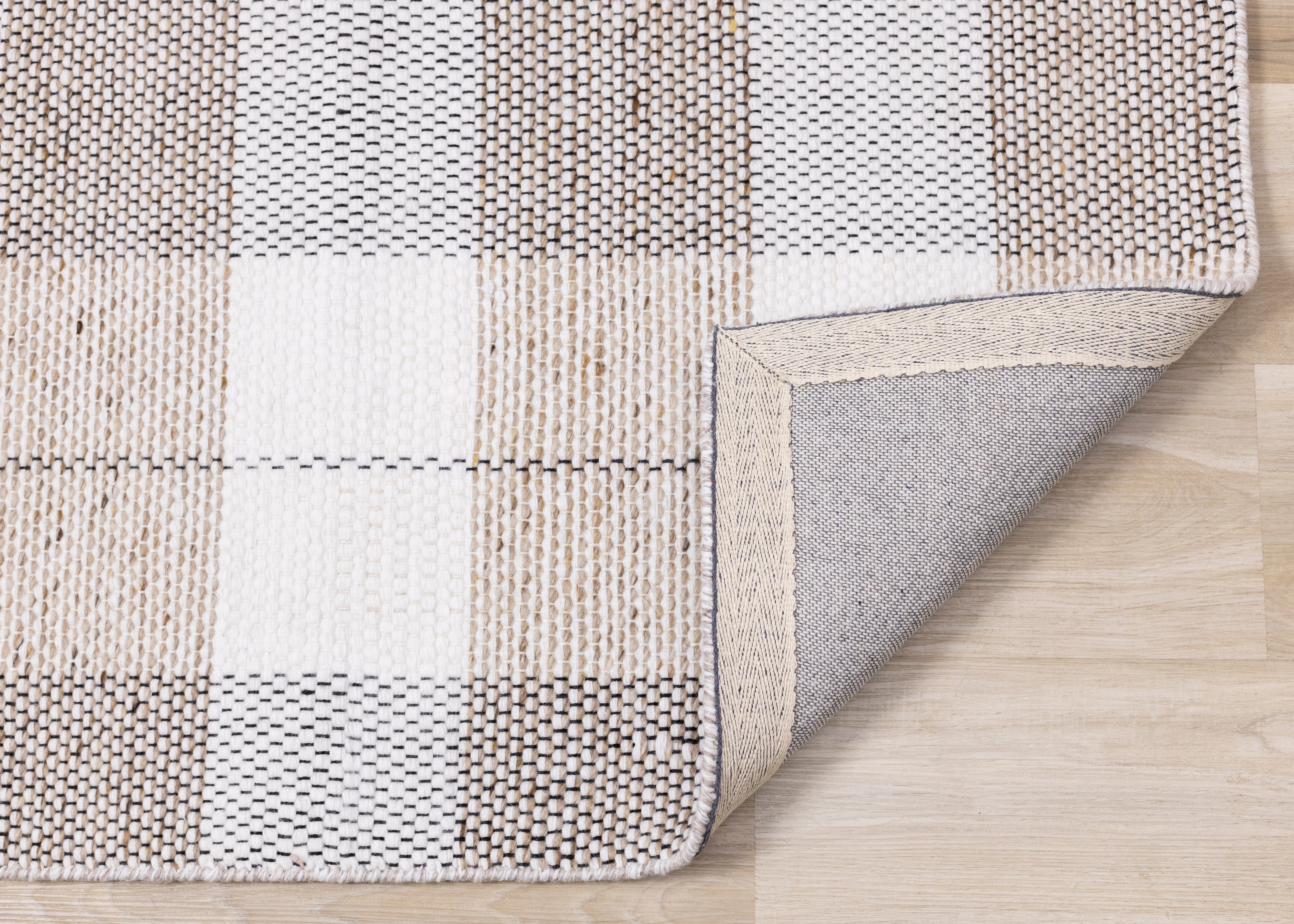 Aspen Beige Muted Plaid Woven Rug