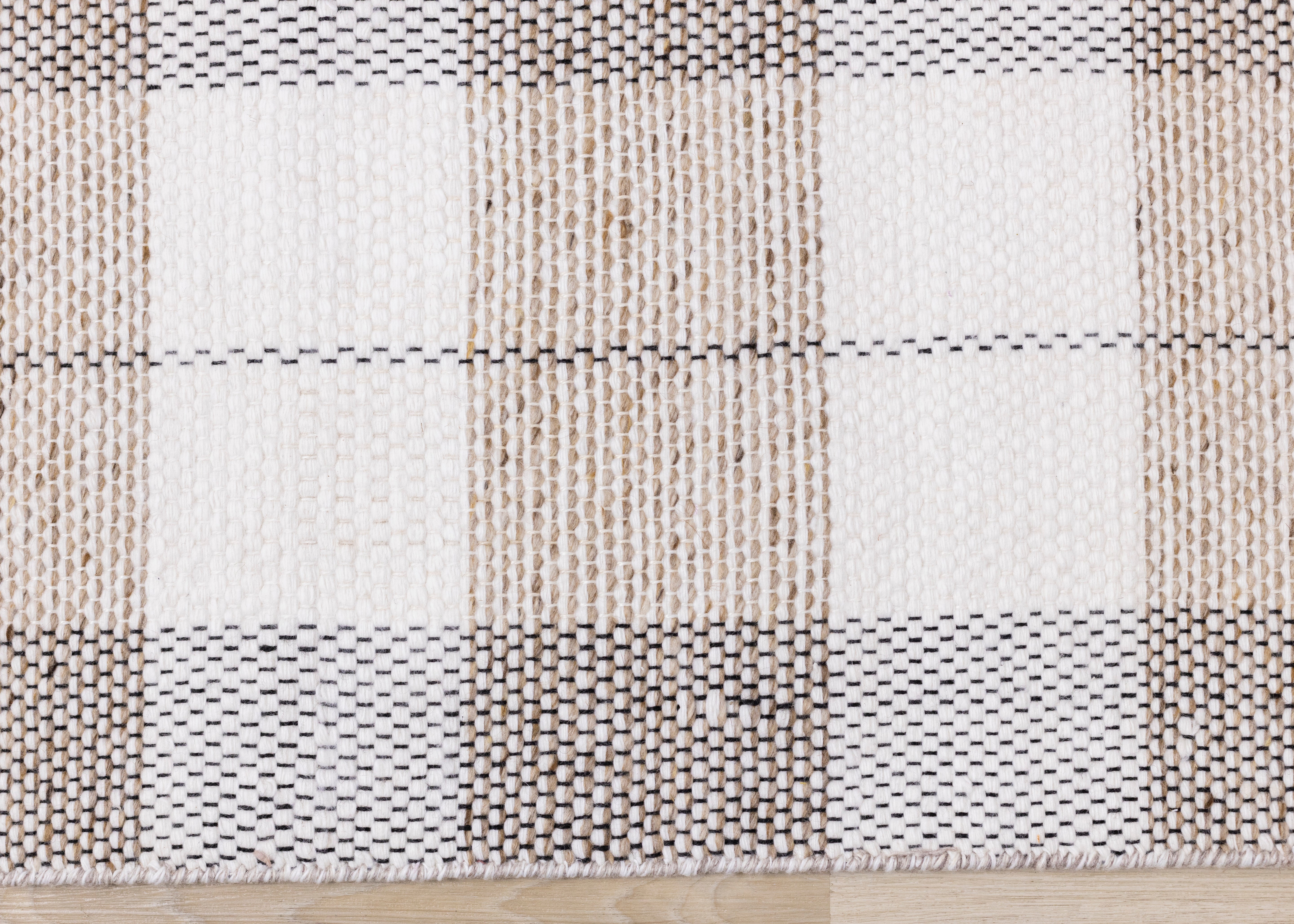 Aspen Beige Muted Plaid Woven Rug