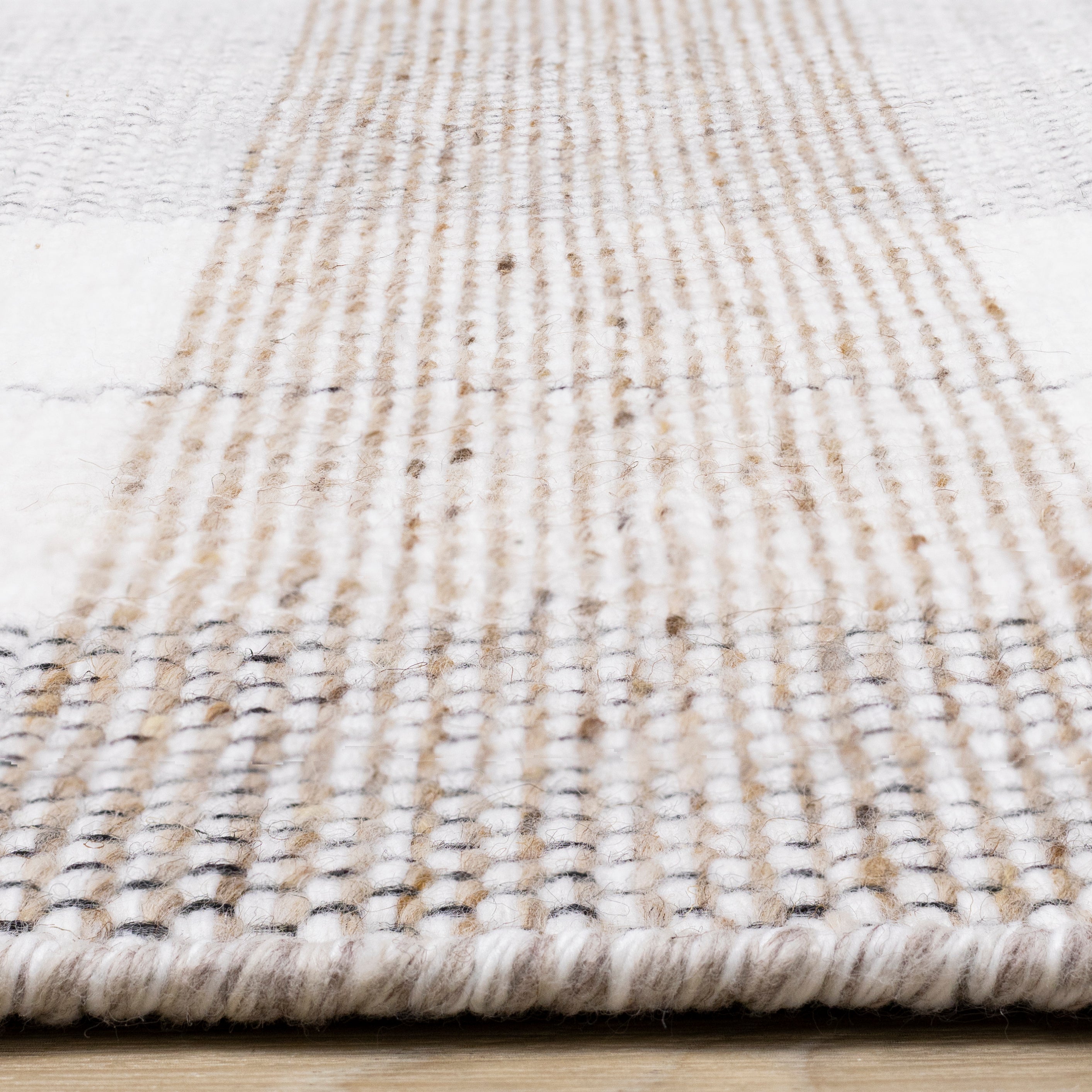 Aspen Beige Muted Plaid Woven Rug