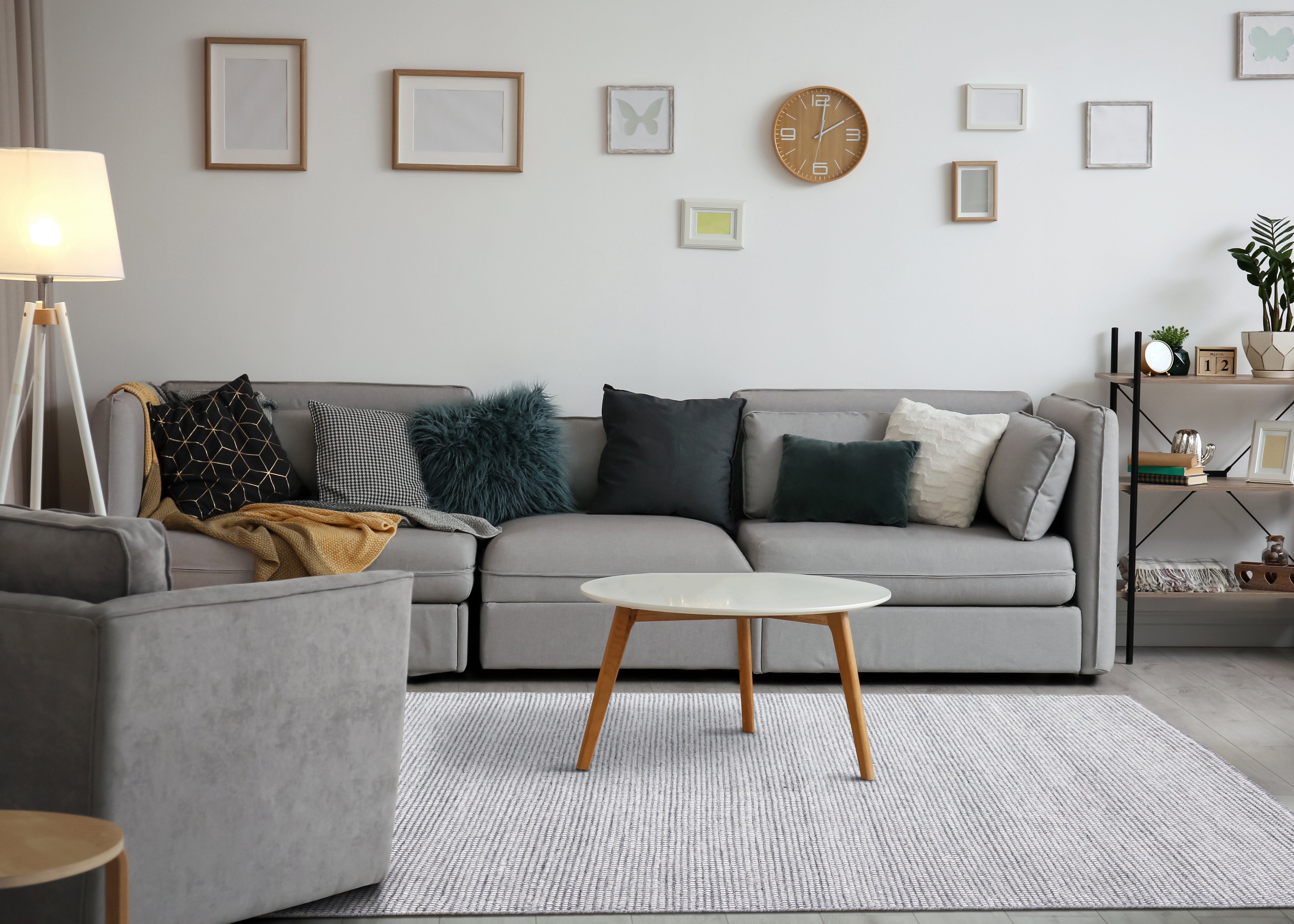 Aspen Grey Cream Woven Dot Rug