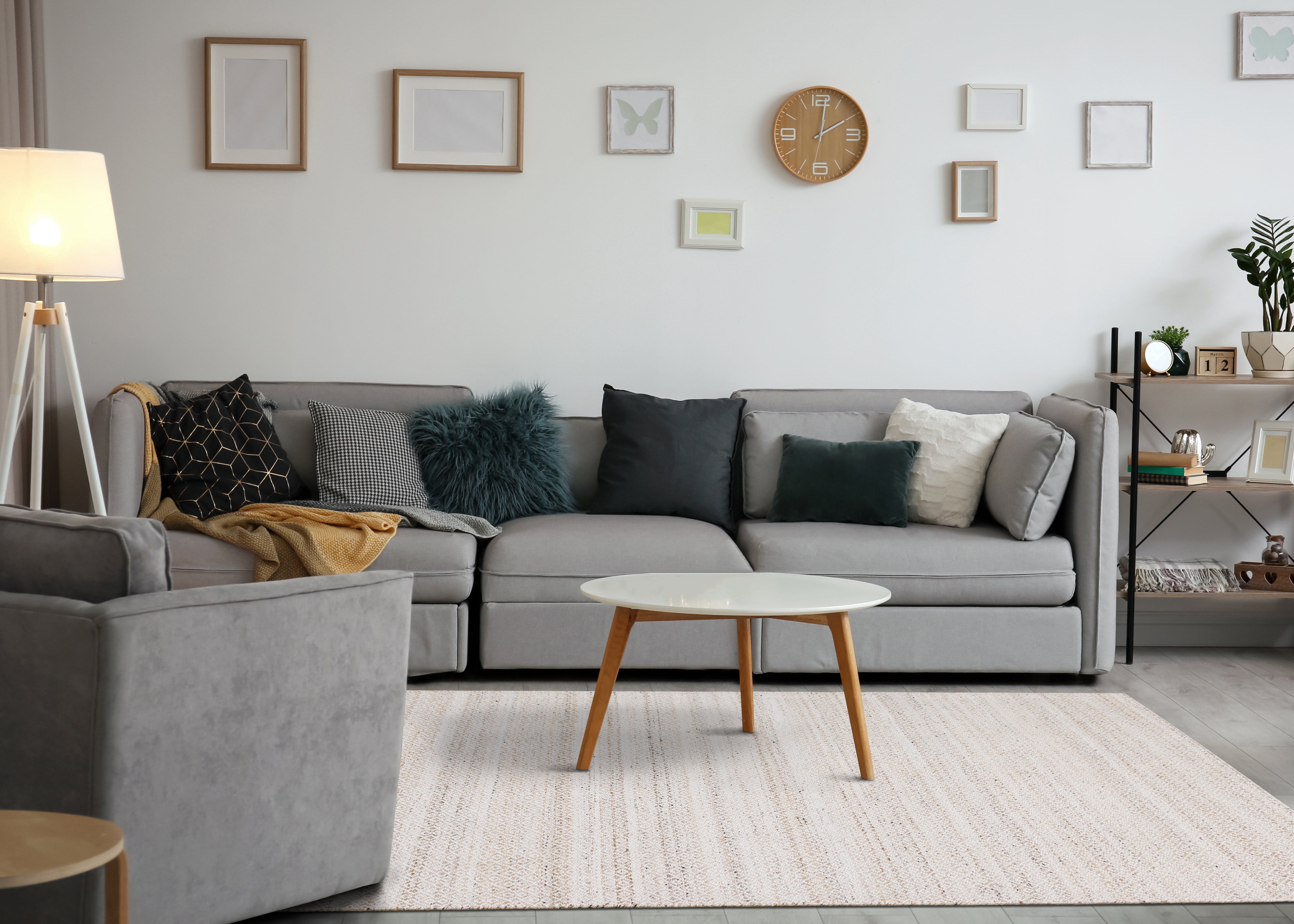 Aspen Beige Cream Rhombus Pattern Woven Rug