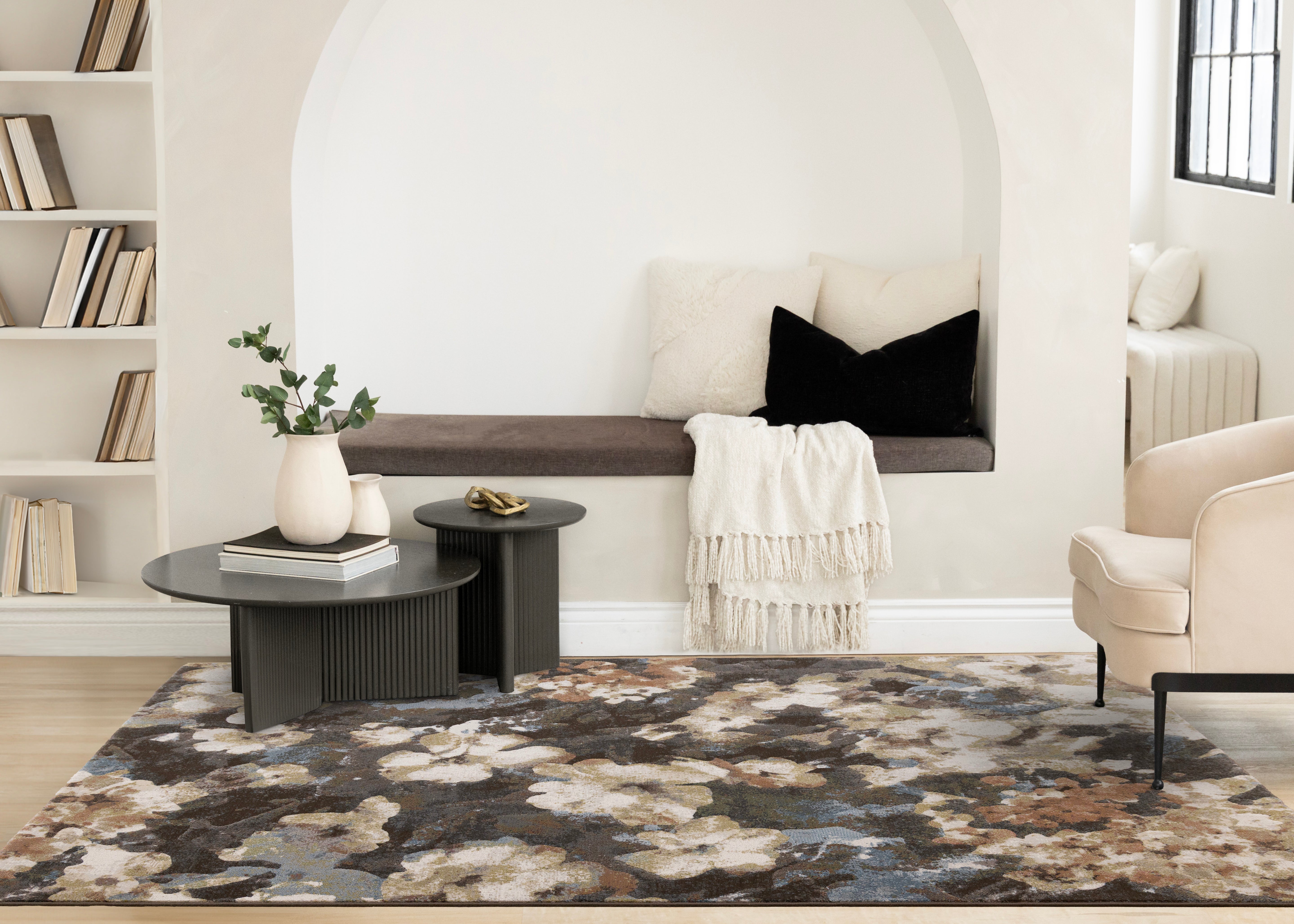Aurora Multi Elegant Floral Design Rug