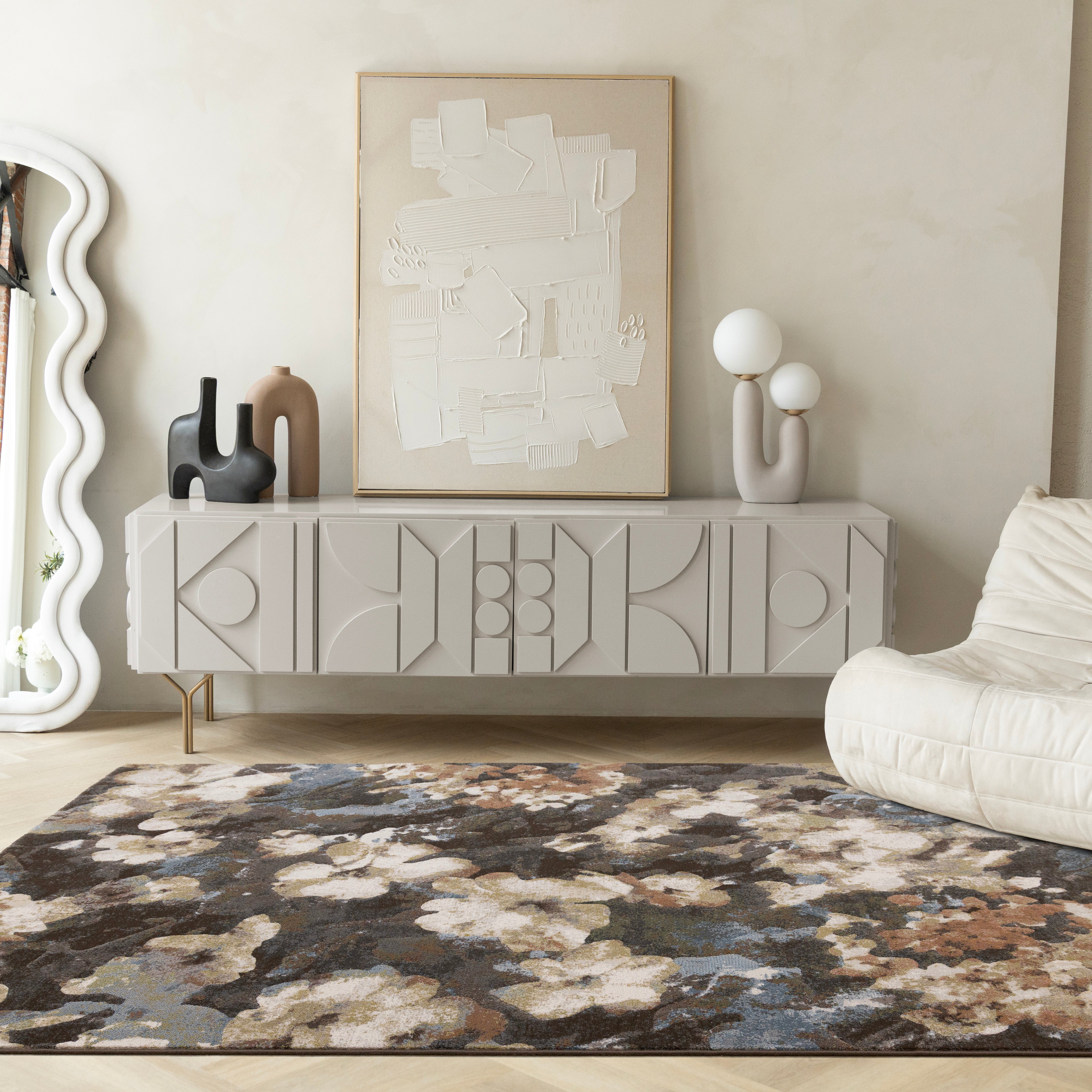 Aurora Multi Elegant Floral Design Rug