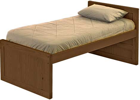 Captain's Bed, Full, 39" Headboard and 26" Footboard By Crate Designs. 4411