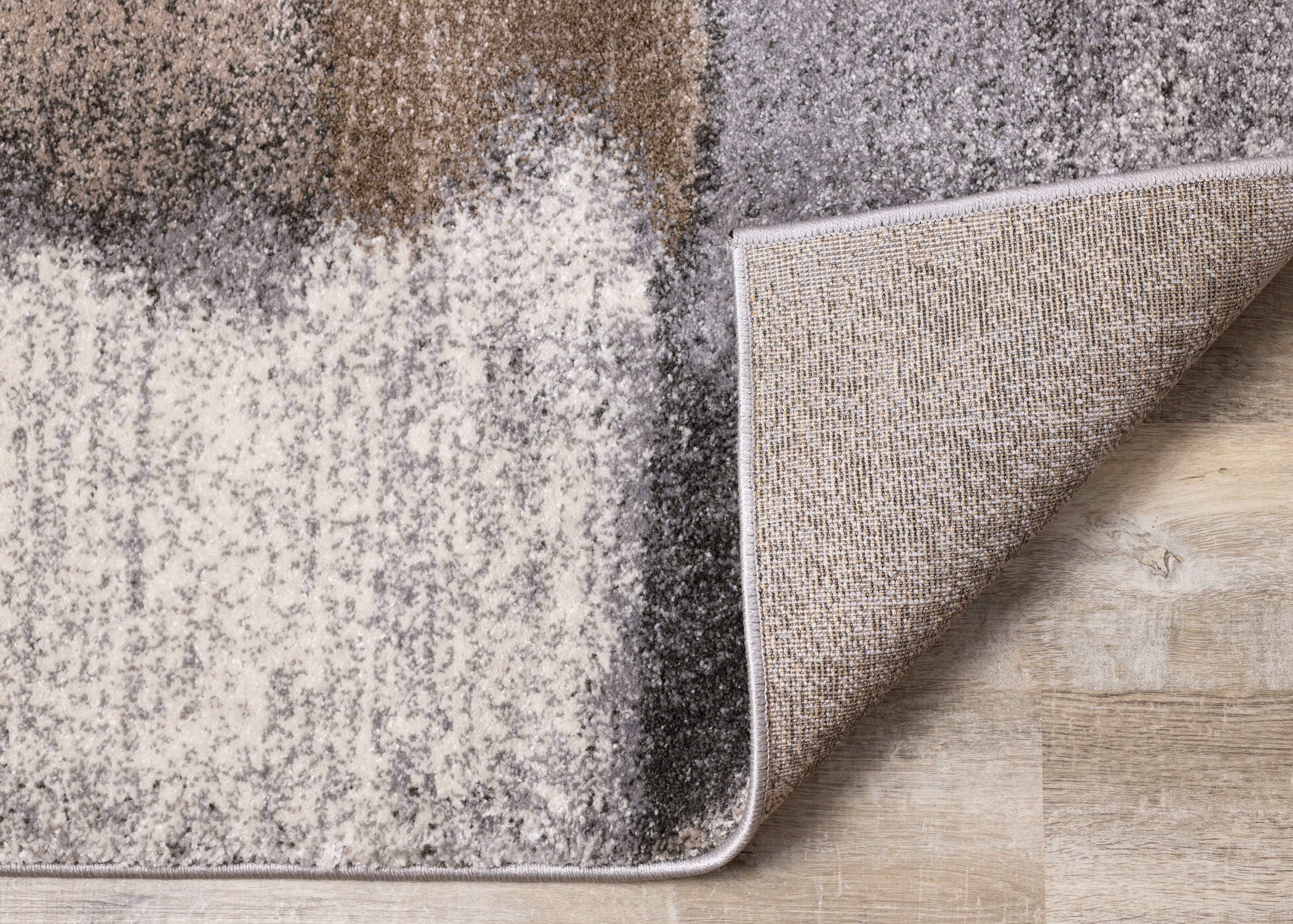 Breeze Grey Simple Patches Rug