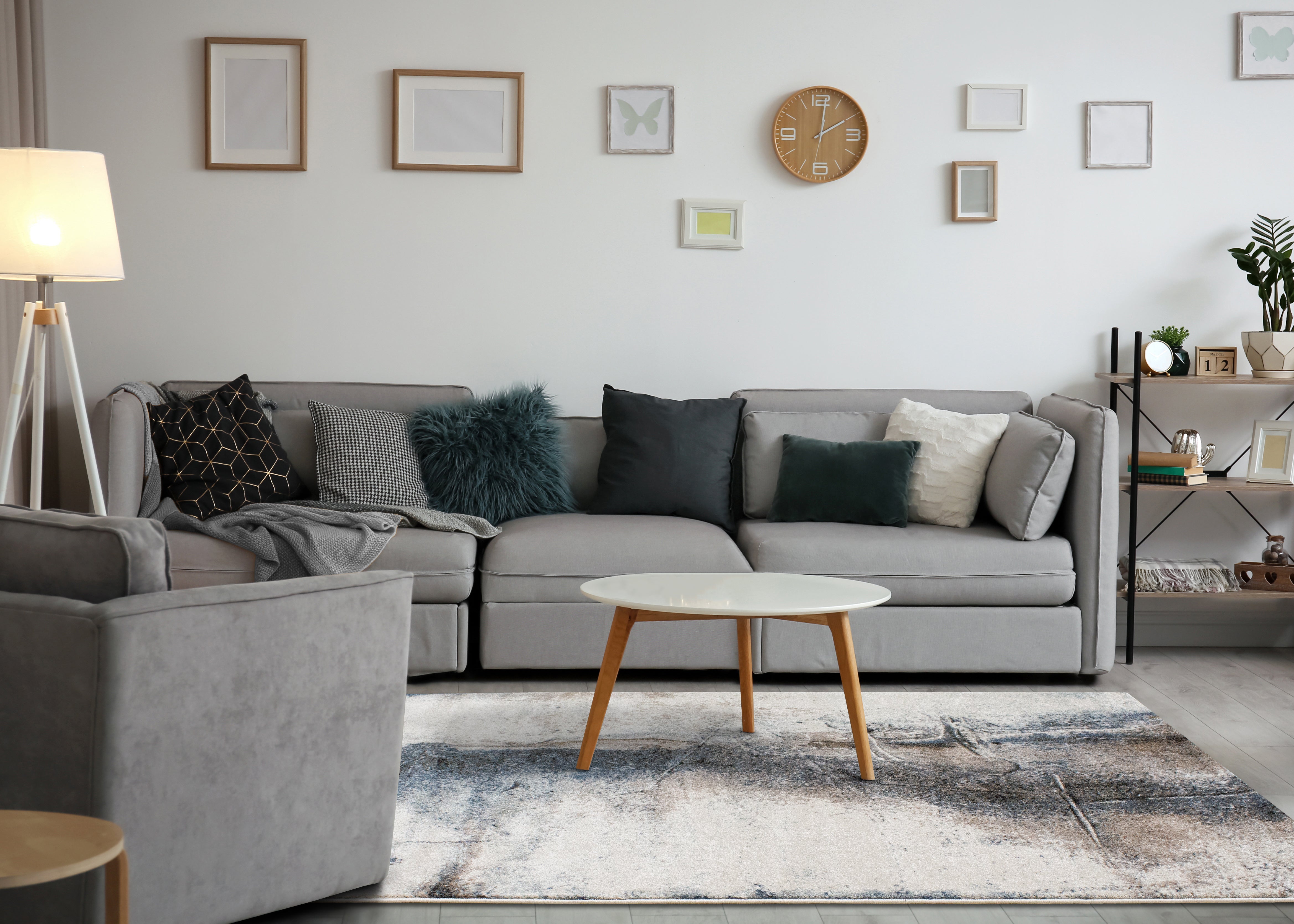 Breeze Cream Blue Brown Urban Rift Rug