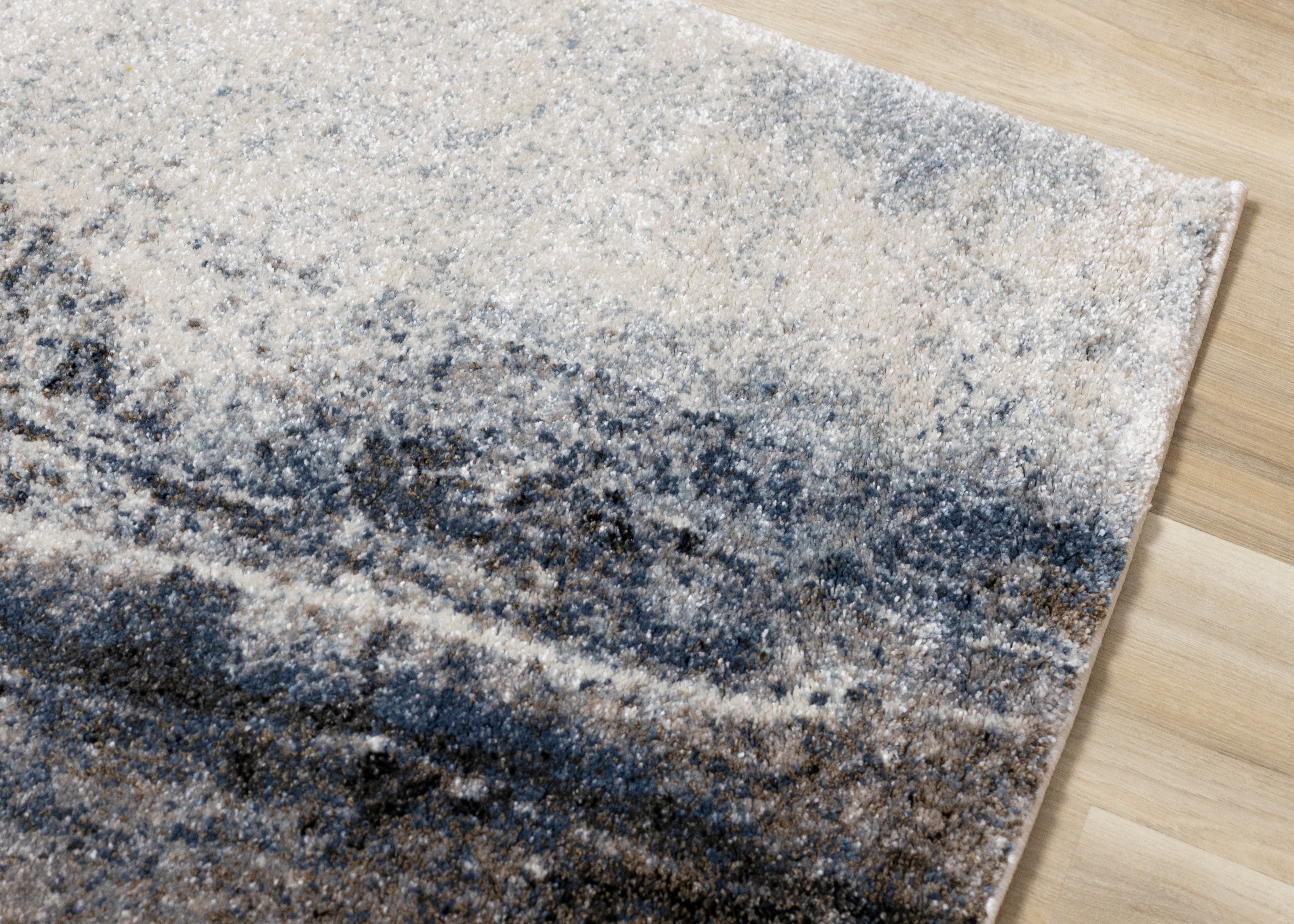 Breeze Cream Blue Brown Urban Rift Rug