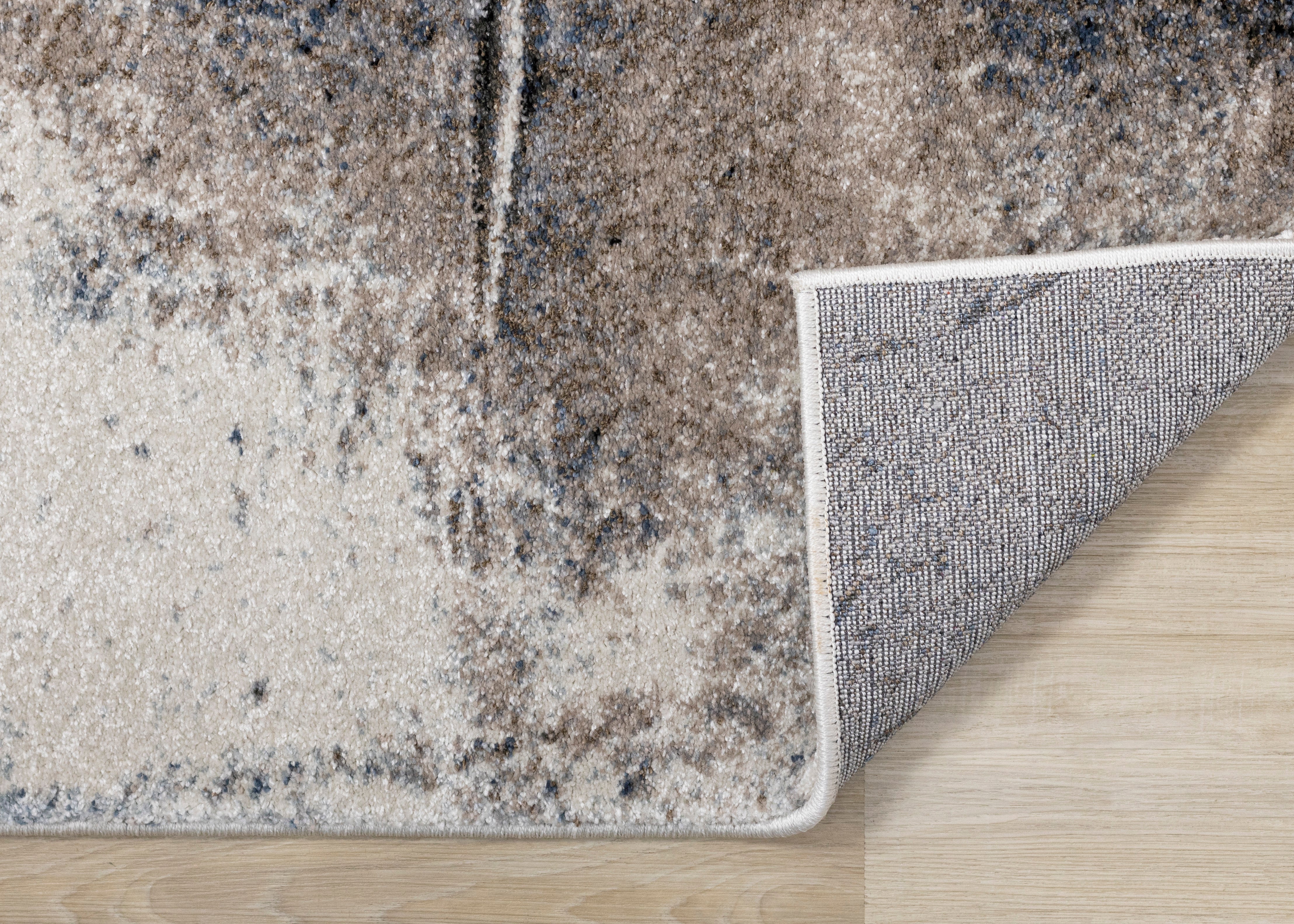 Breeze Cream Blue Brown Urban Rift Rug