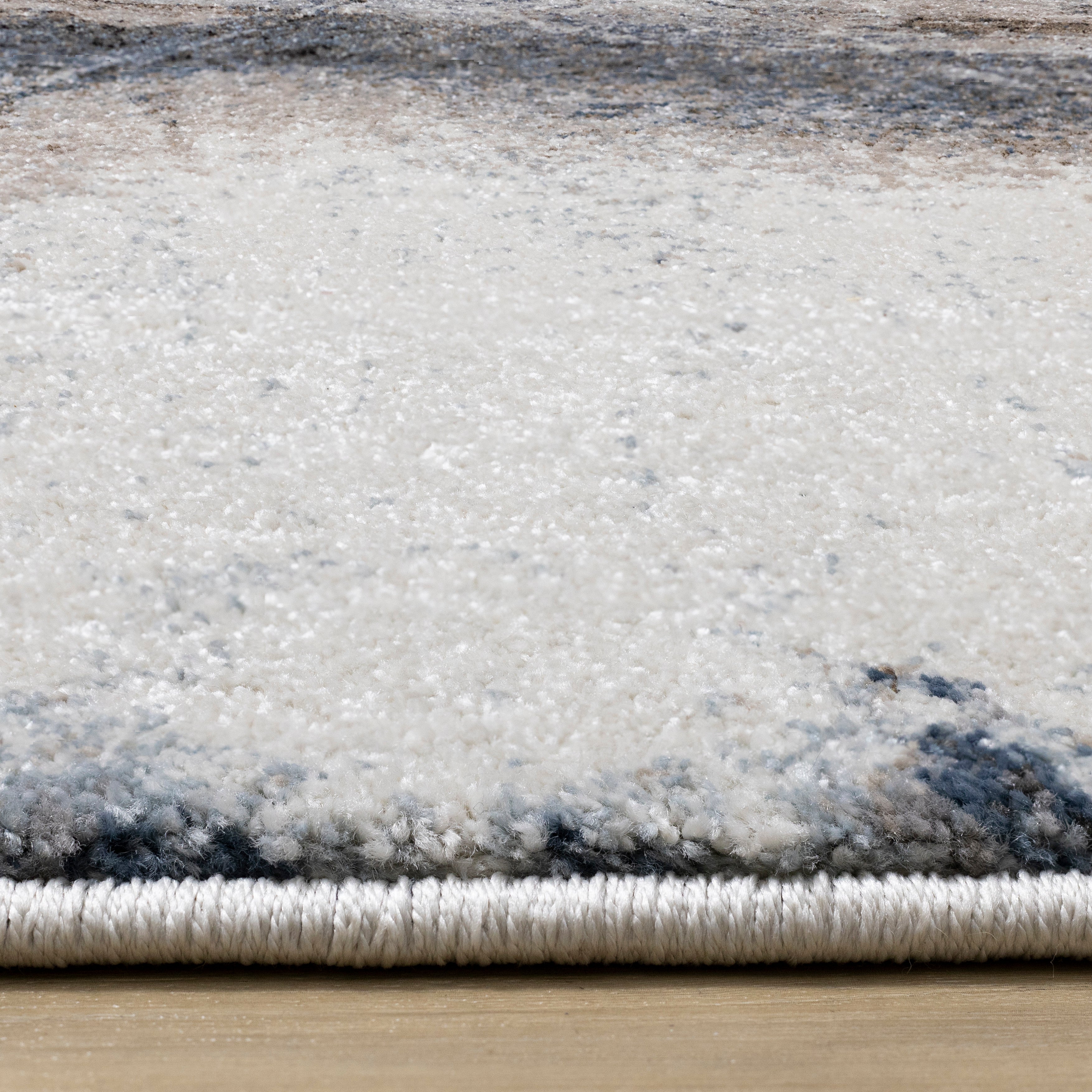 Breeze Cream Blue Brown Urban Rift Rug