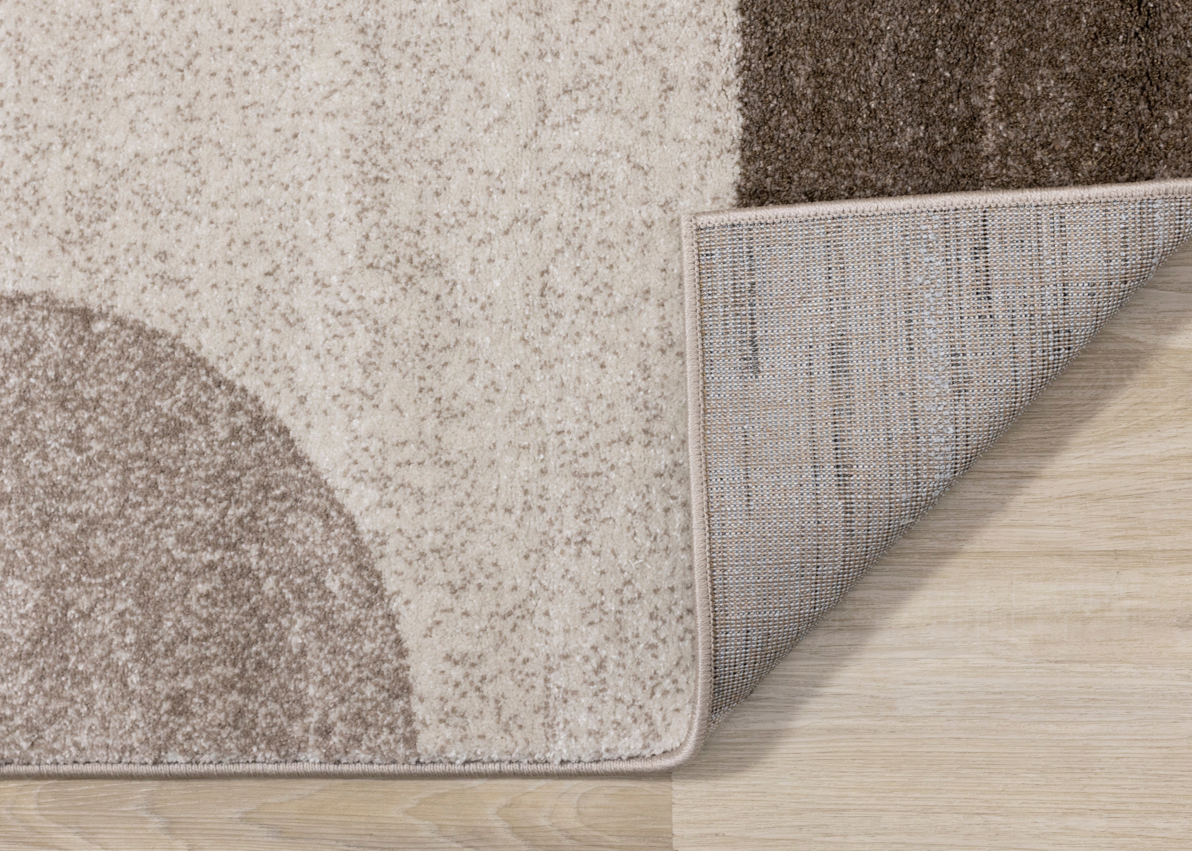 Breeze Cream Brown Grey Geometric Shapes Rug