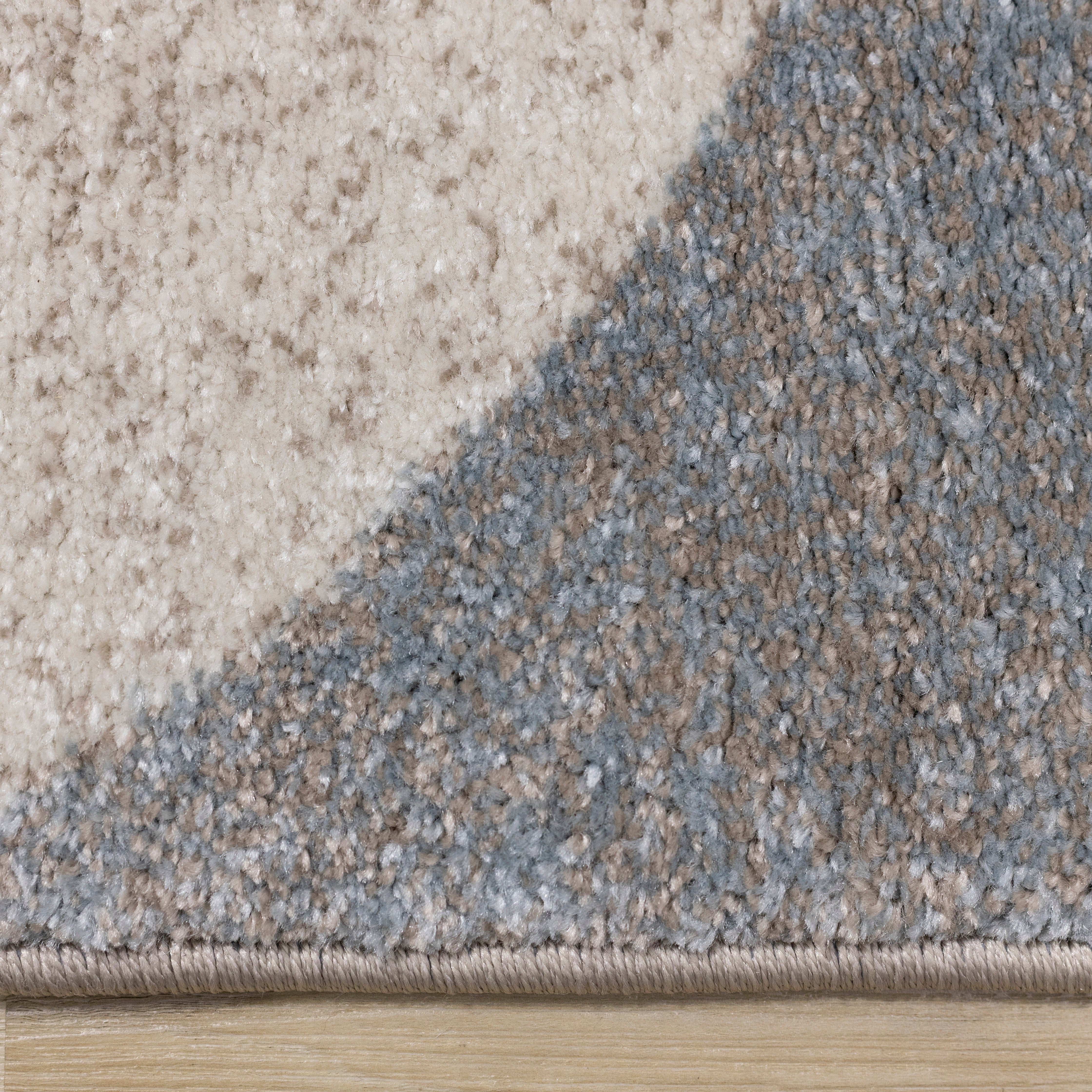 Breeze Cream Brown Grey Geometric Shapes Rug