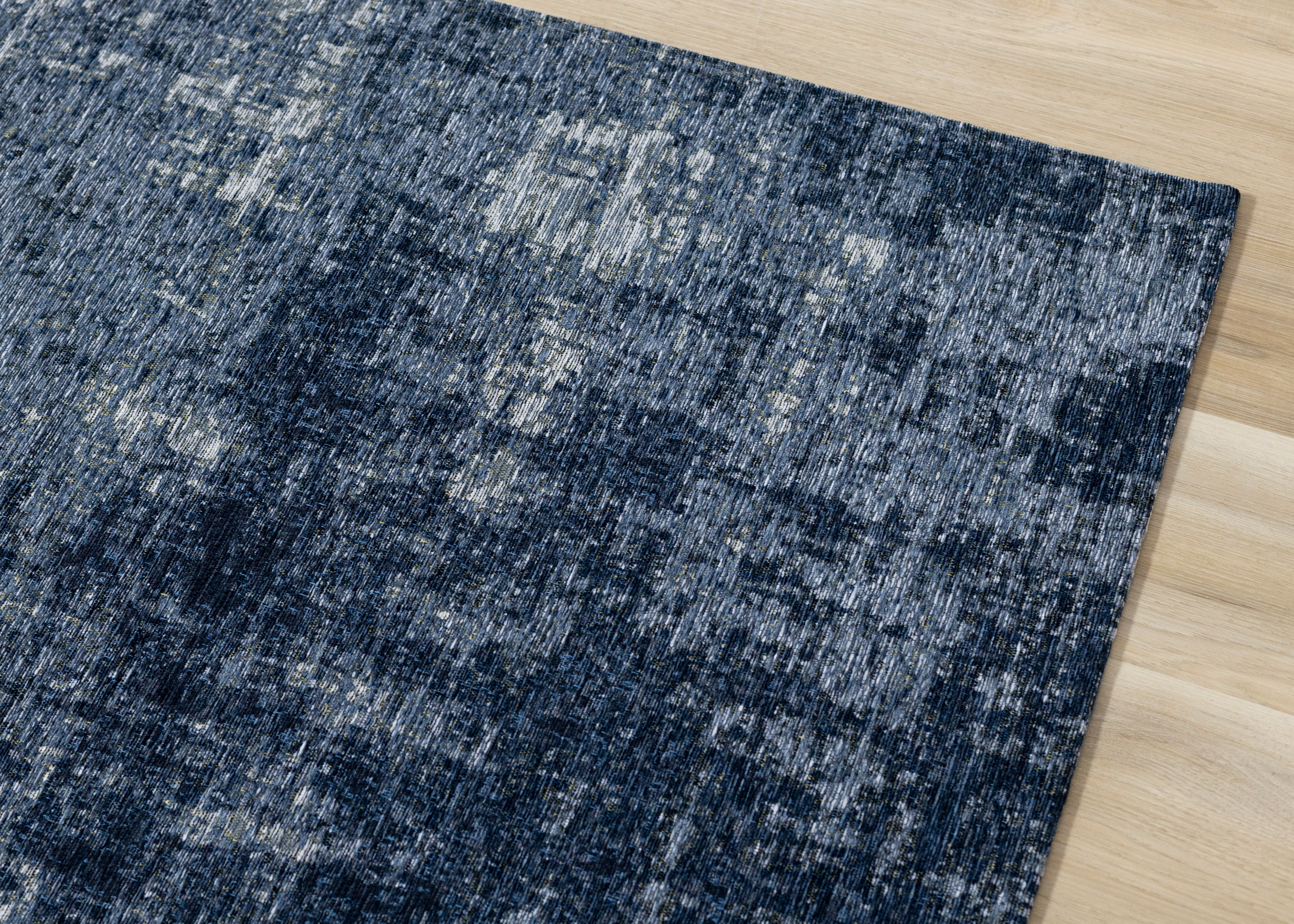 Cathedral Deep Blue Tree Bark Rug