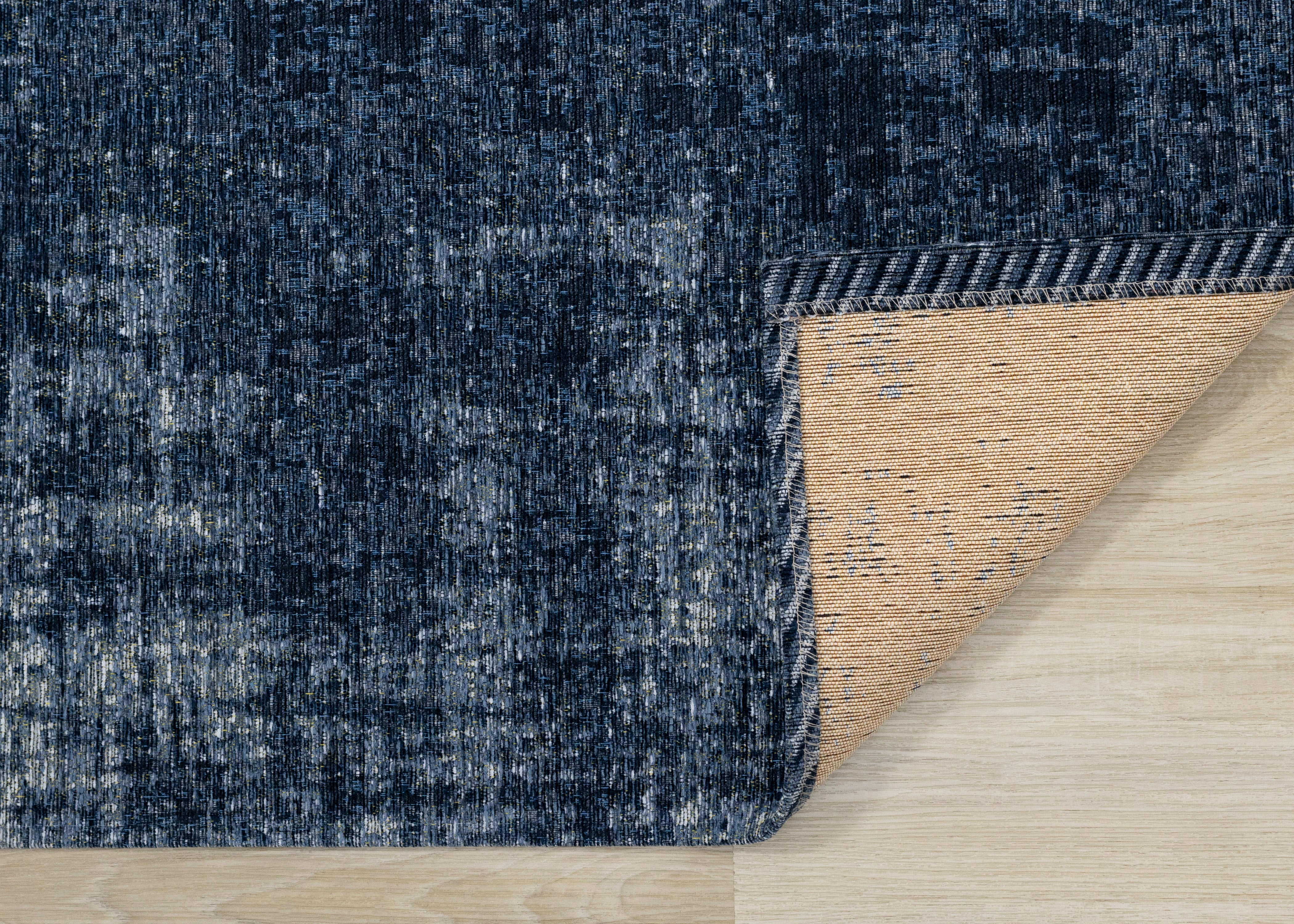 Cathedral Deep Blue Tree Bark Rug