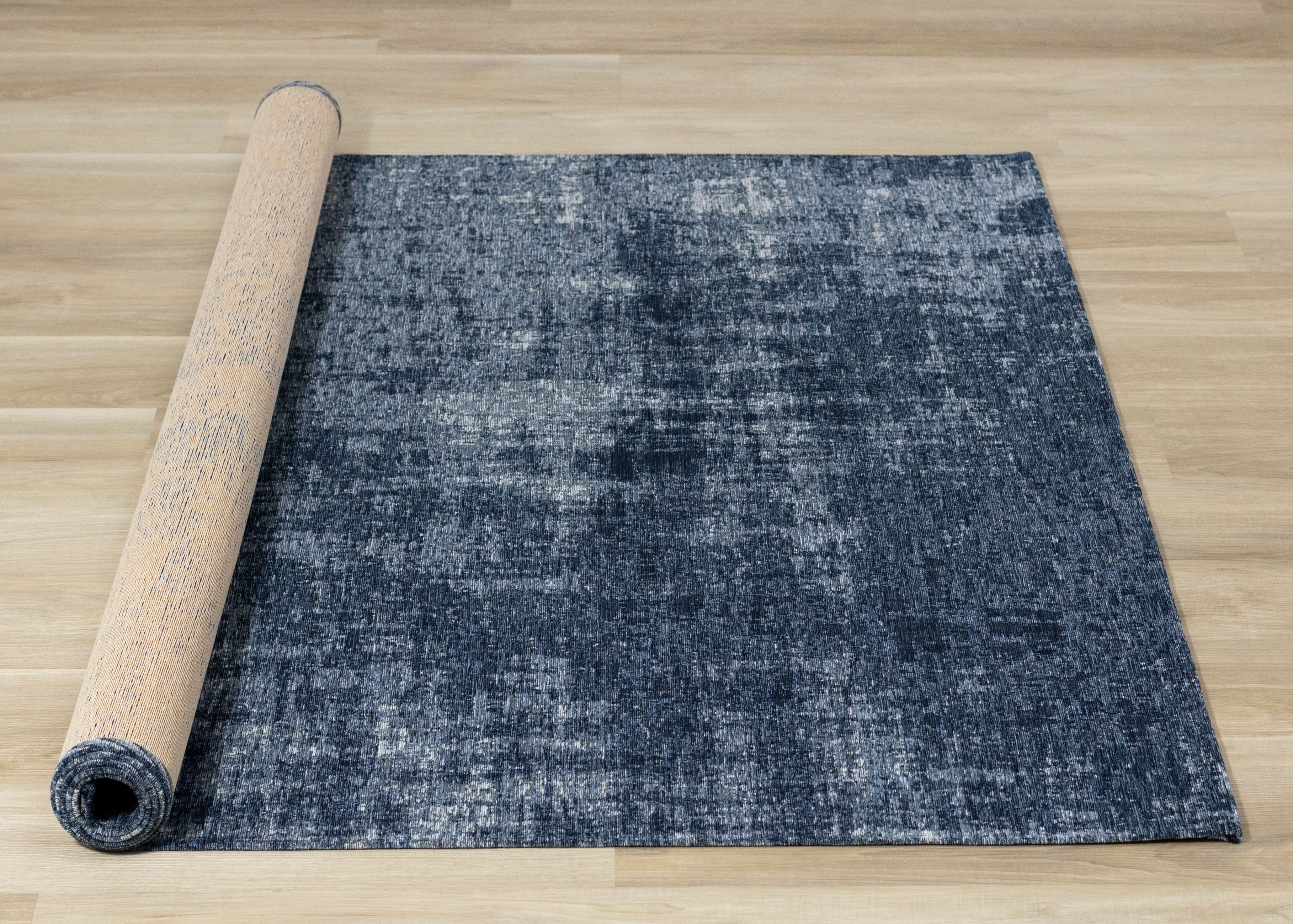 Cathedral Deep Blue Tree Bark Rug