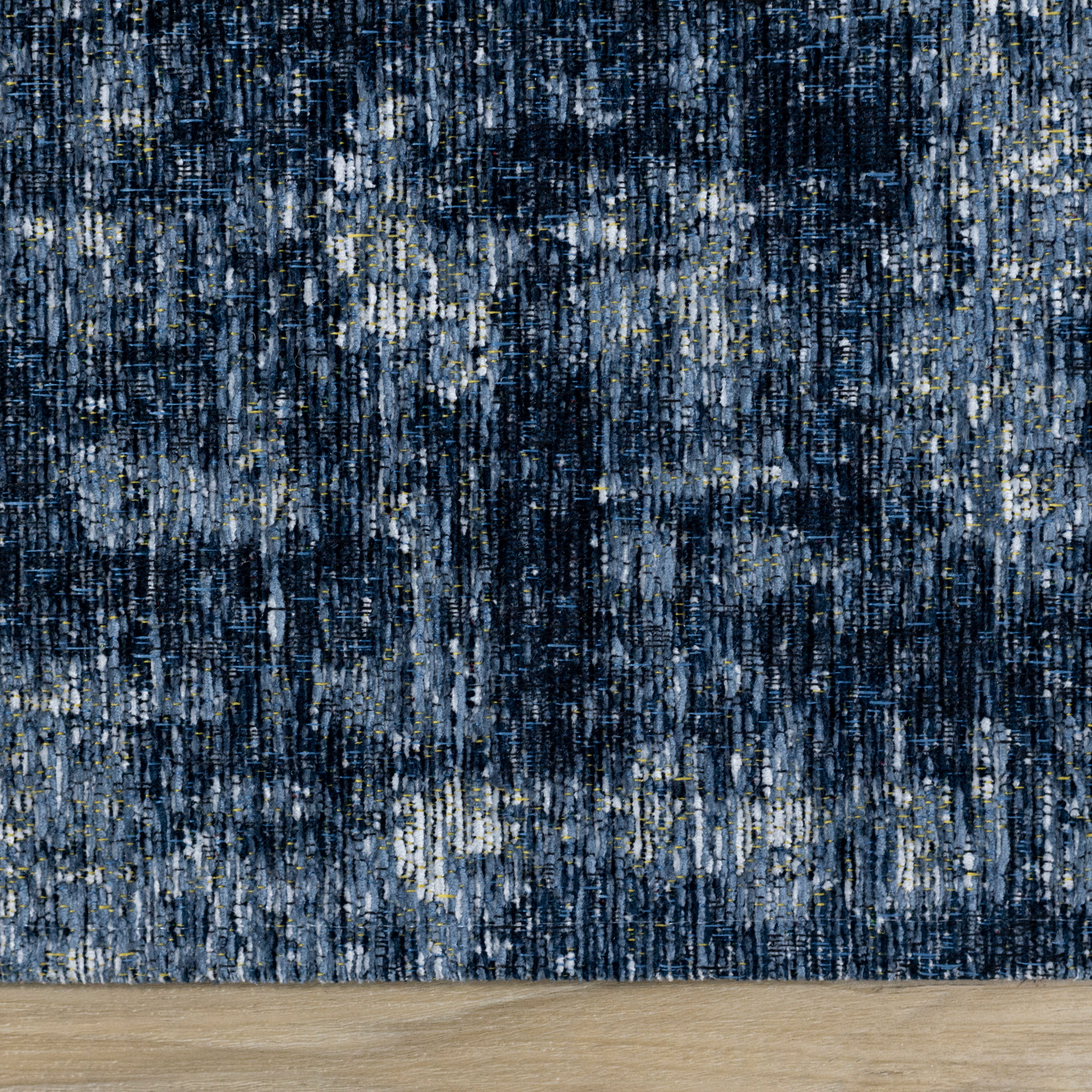 Cathedral Deep Blue Tree Bark Rug