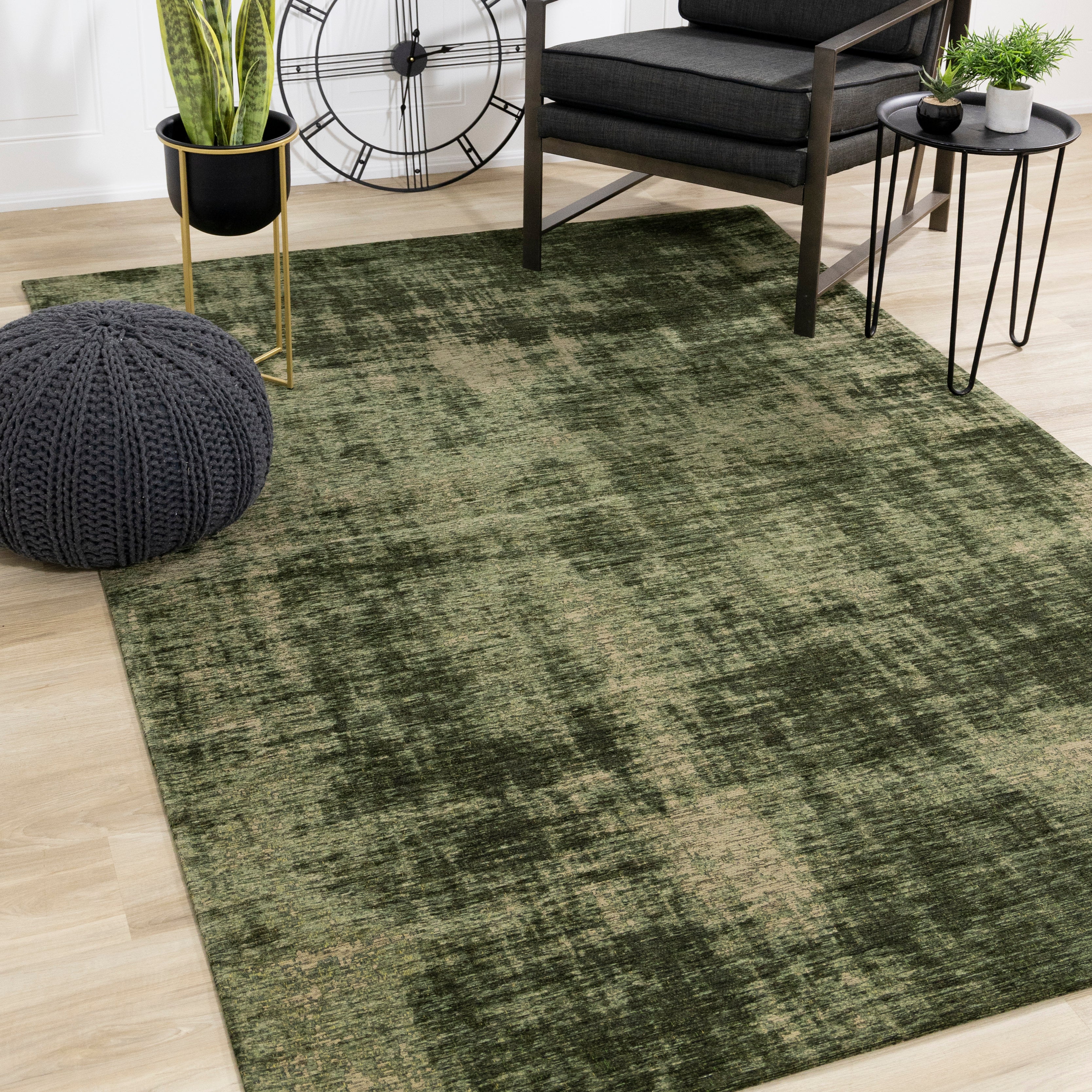 Cathedral Green Tree Bark Rug