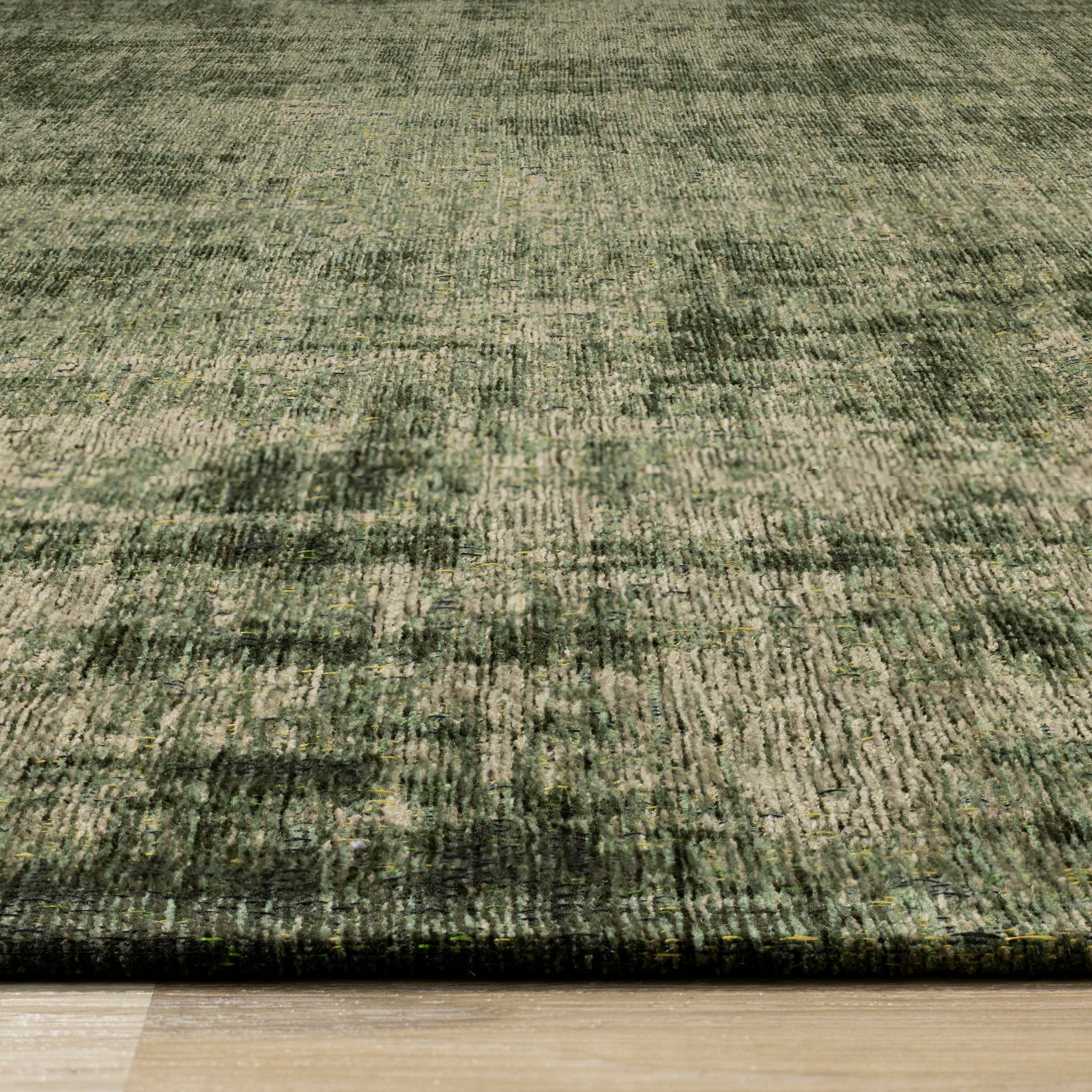 Cathedral Green Tree Bark Rug