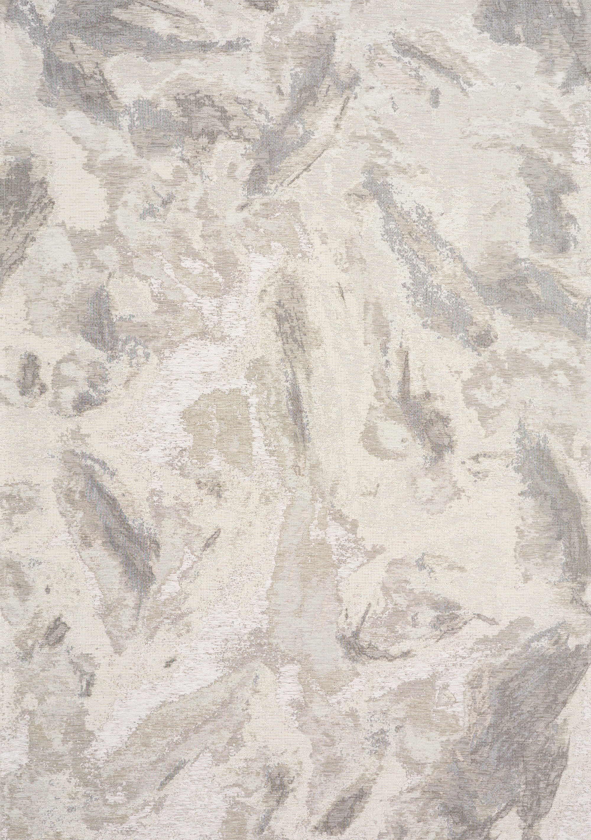 Cathedral Cream Grey Marble Pattern Chenille Rug