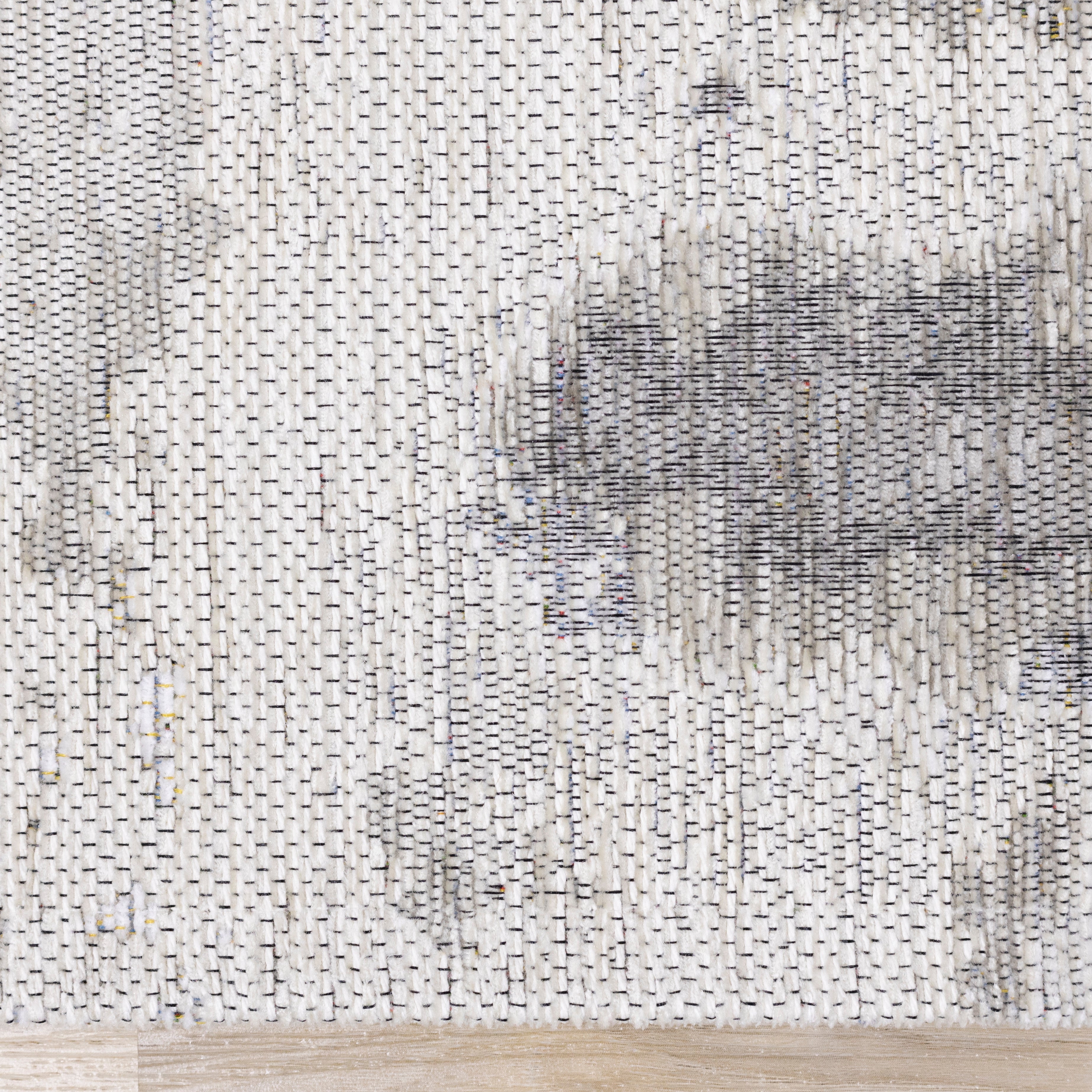 Cathedral Cream Grey Marble Pattern Chenille Rug