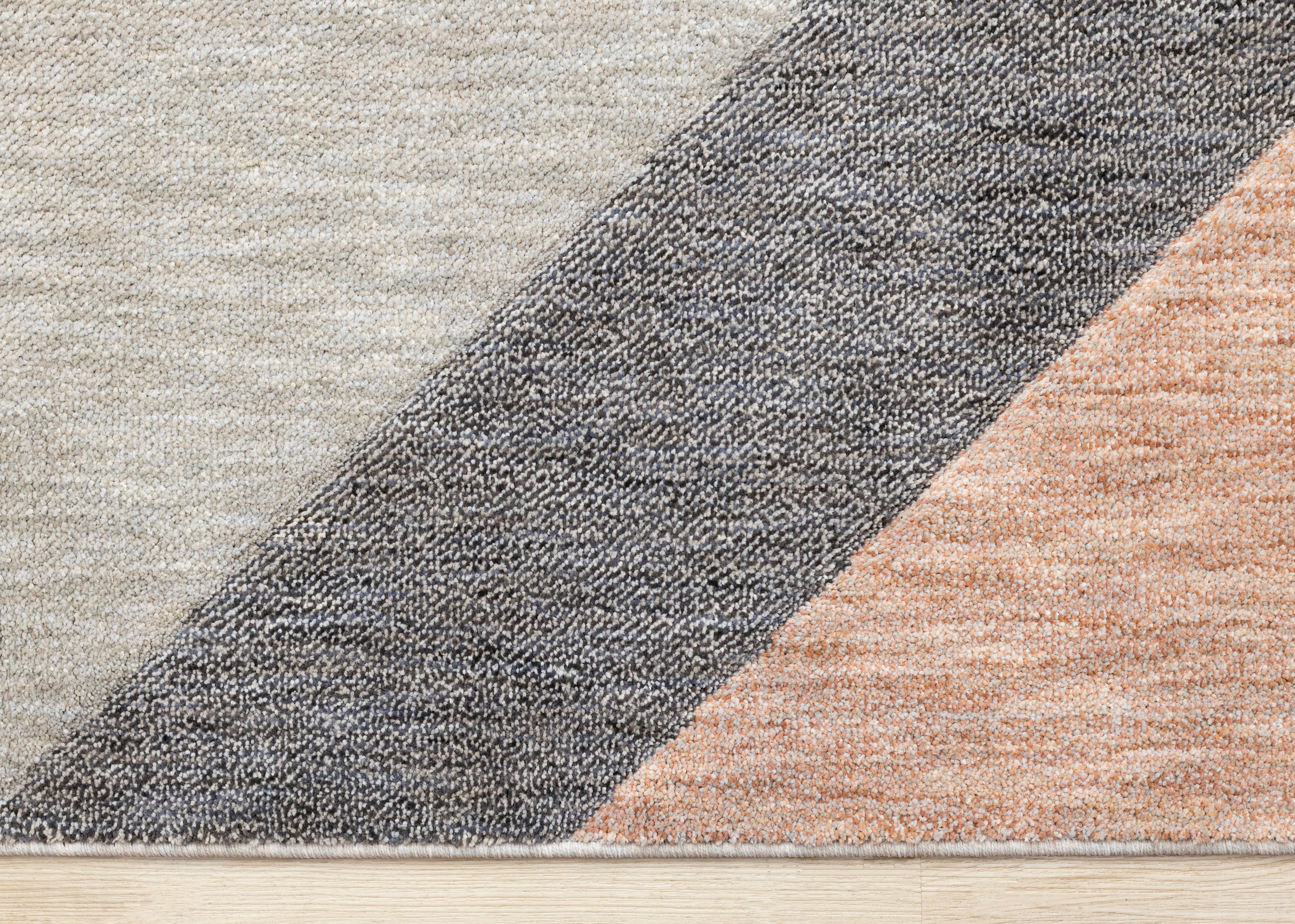 Cora Pink Taupe Geometric Design Rug