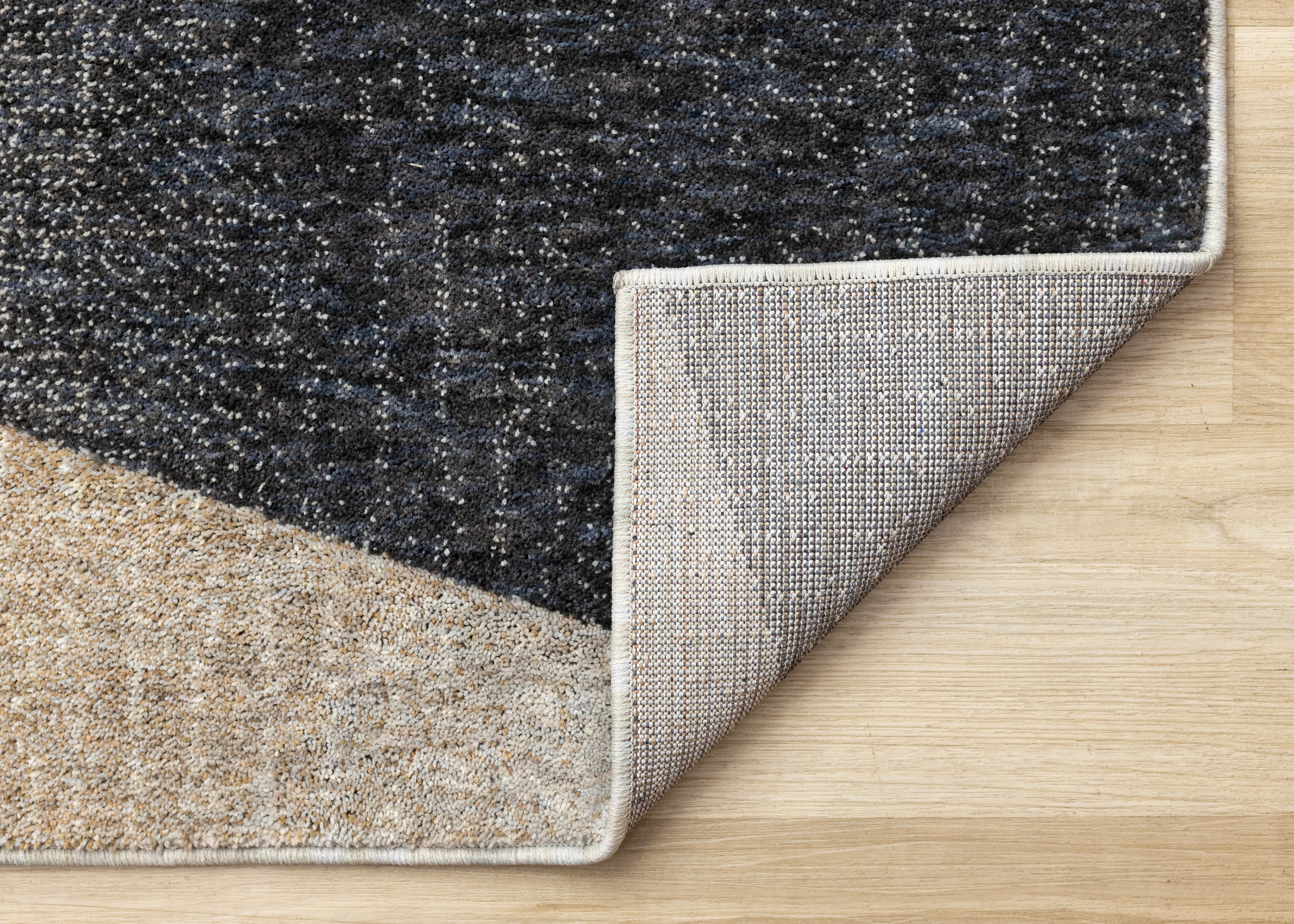 Cora Grey Black Brown Spiky Geometric Design Rug