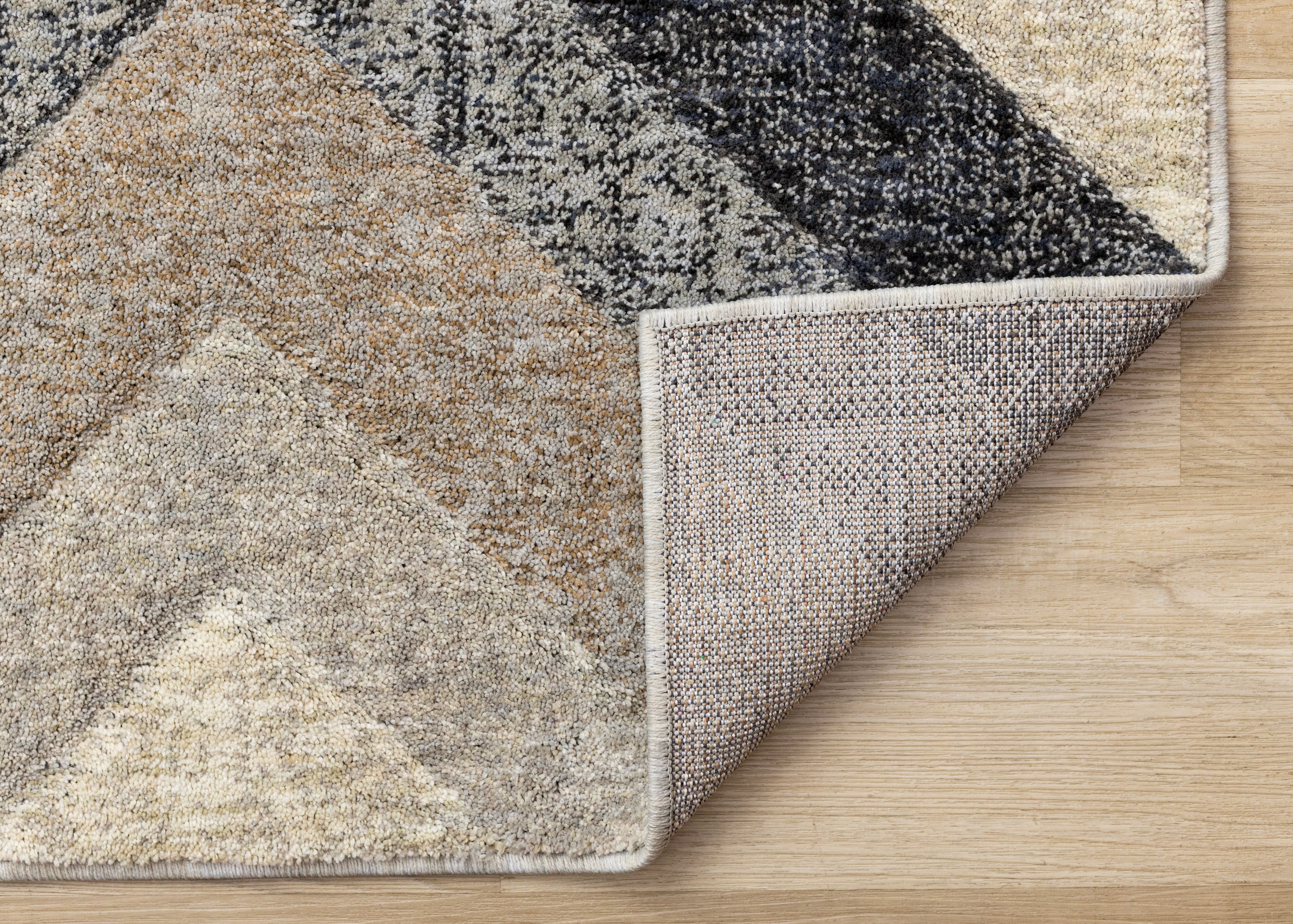 Cora Cream Grey Brown Diamond Design Rug