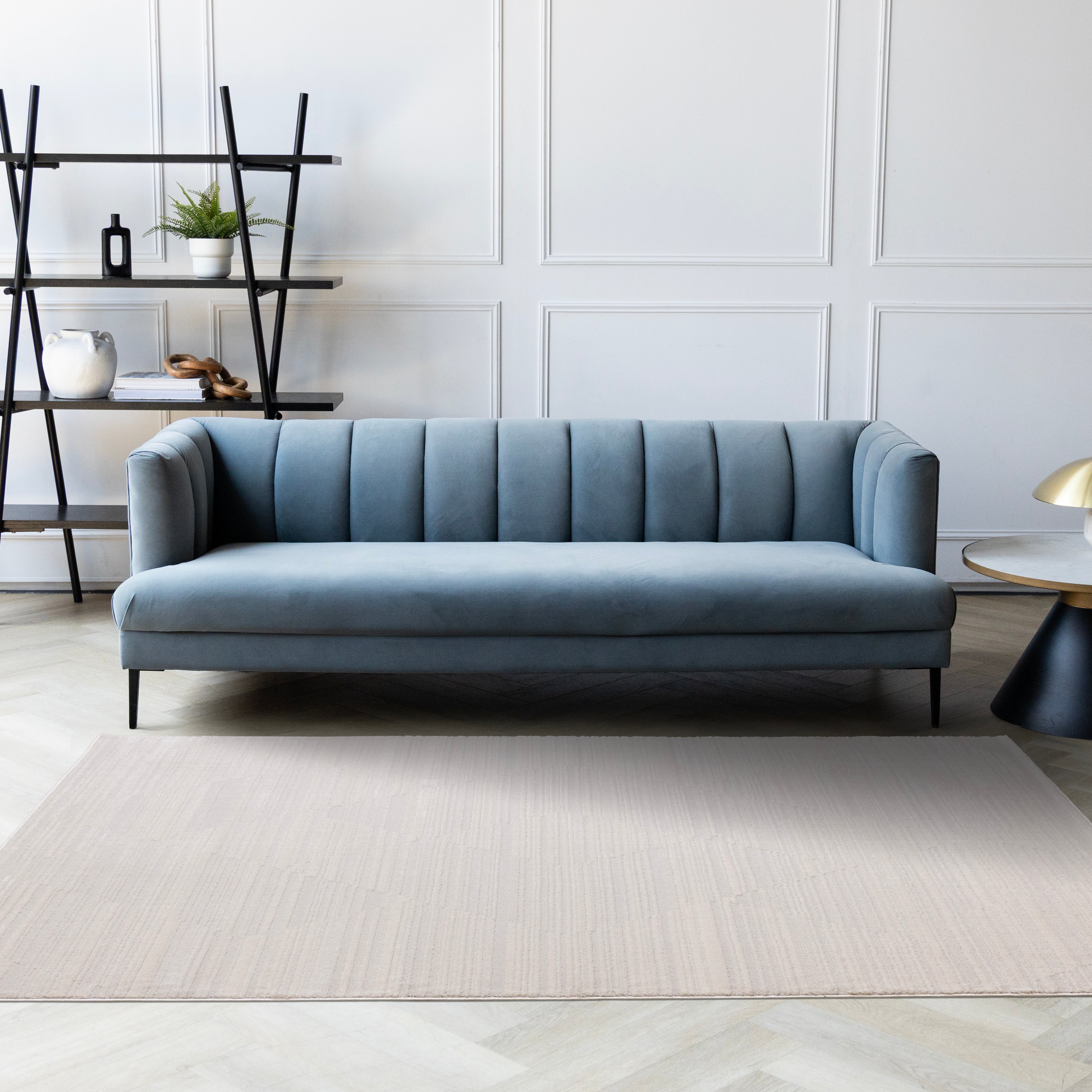 Ellington Beige Subtle Diamond Pattern Rug