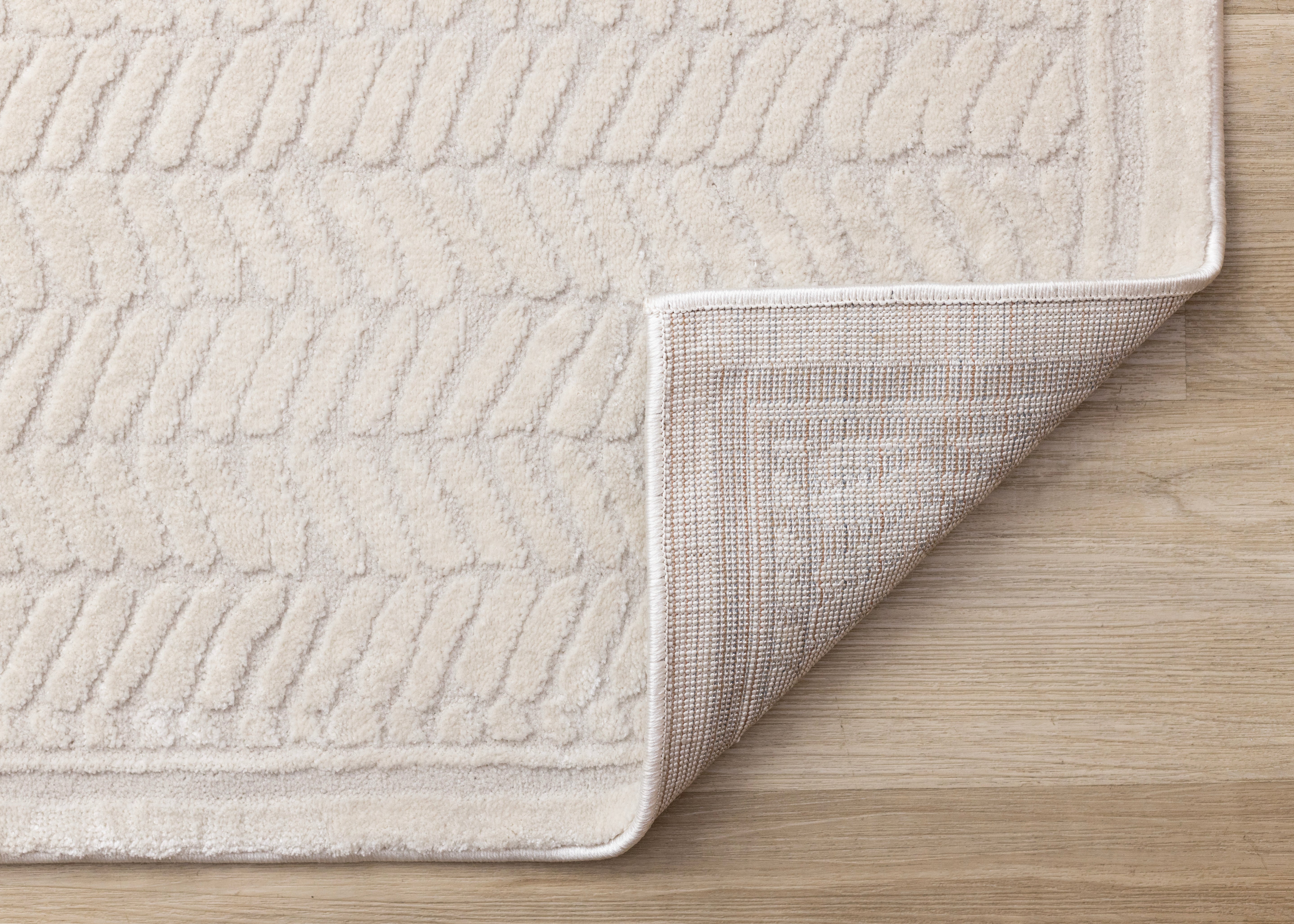 Ellington Cream Herringbone Columns Rug