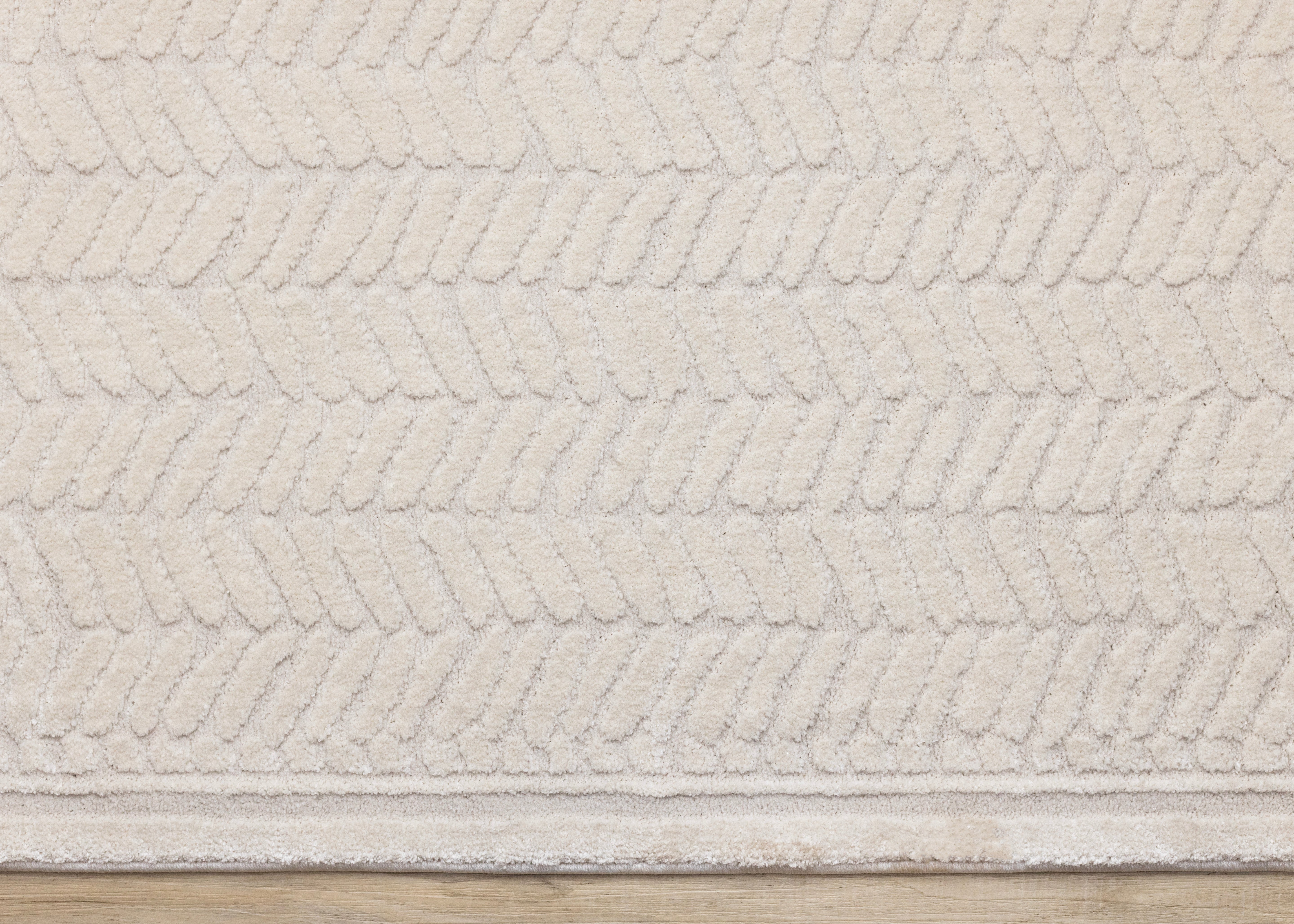 Ellington Cream Herringbone Columns Rug