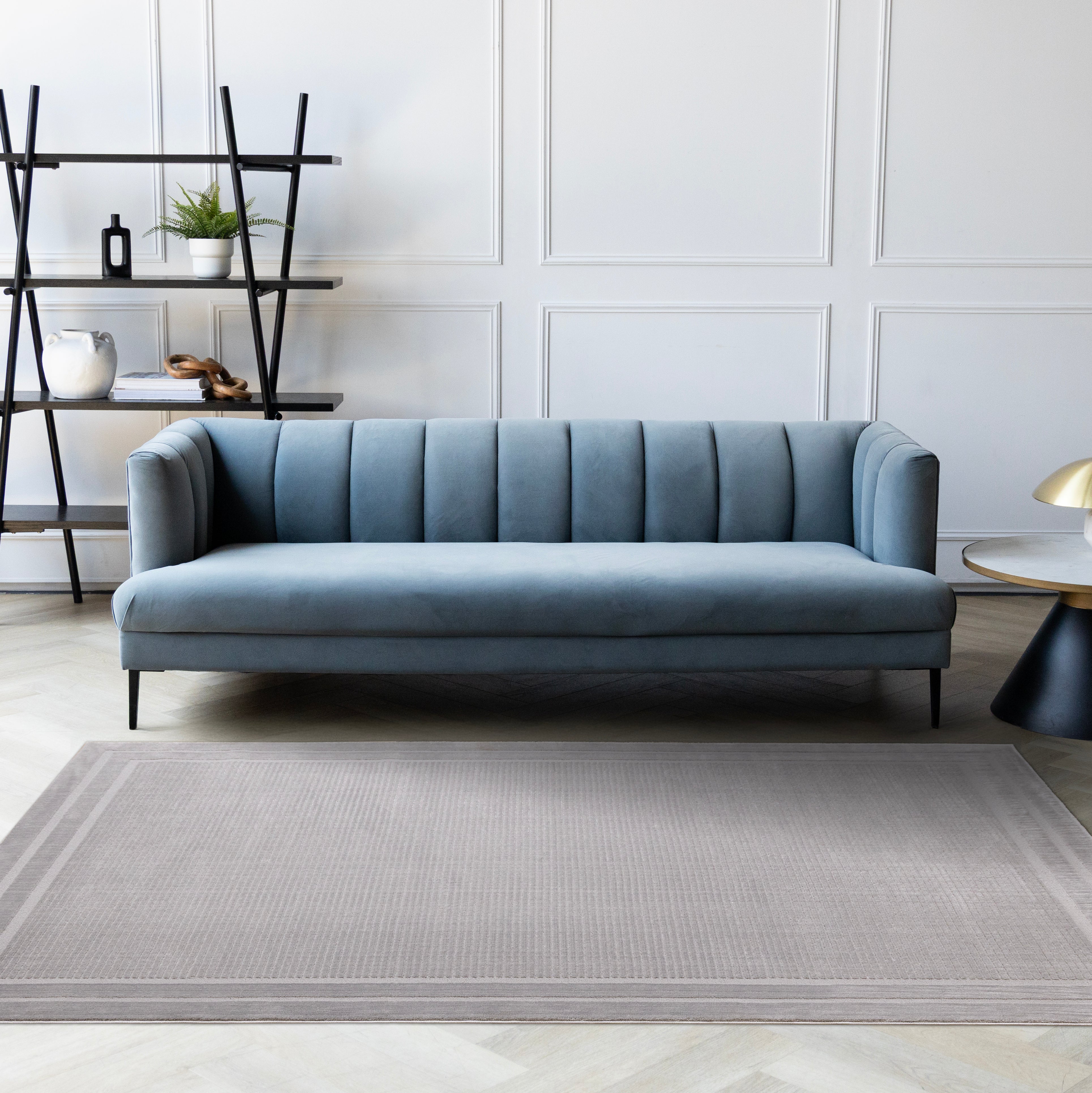 Ellington Grey Border Rug