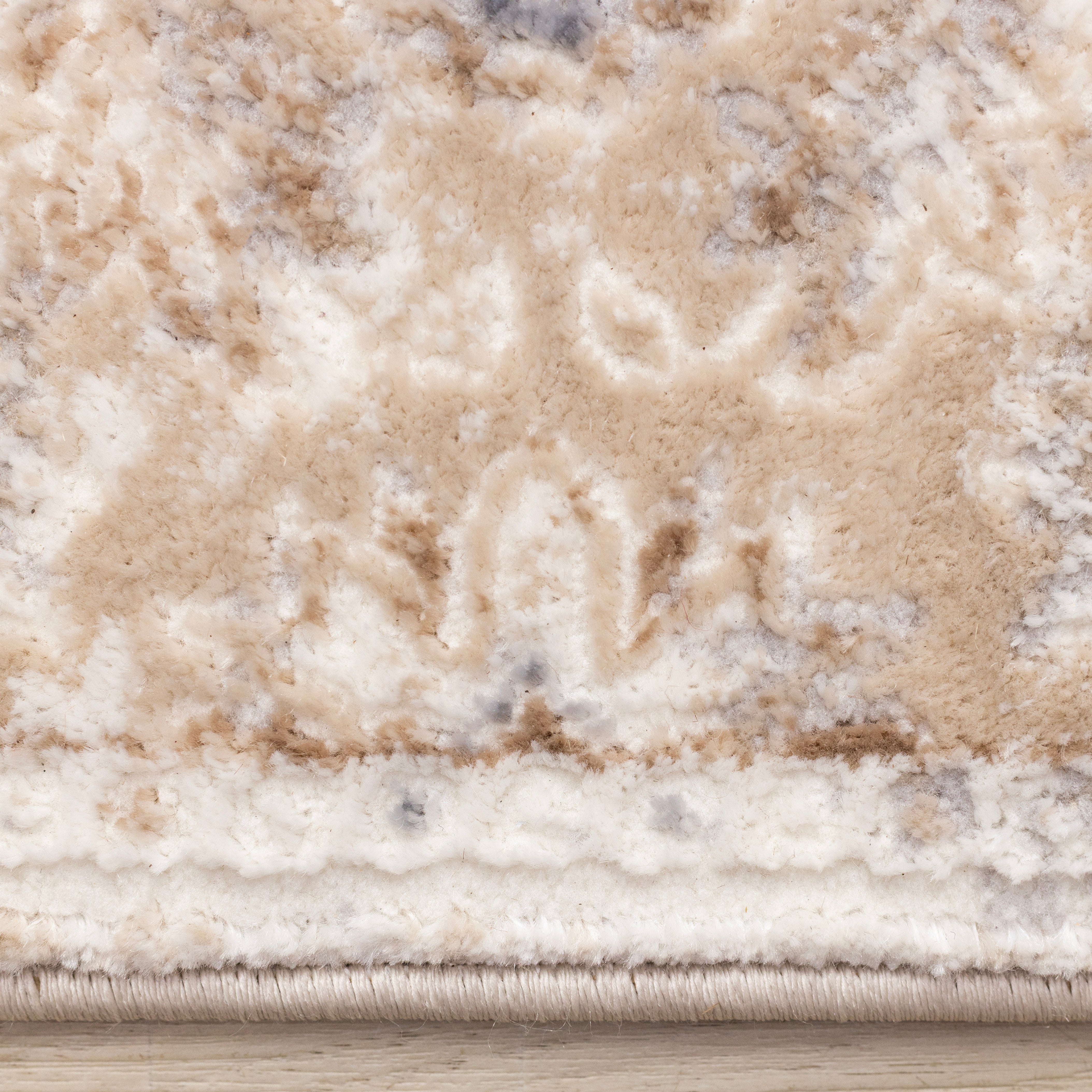 Emory Beige White Grey Elegant Classic Rug