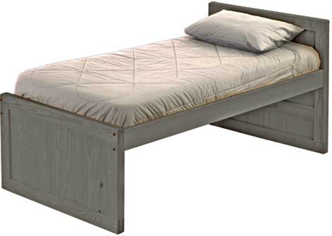 Captain's Bed, Full, 39" Headboard and 26" Footboard By Crate Designs. 4411