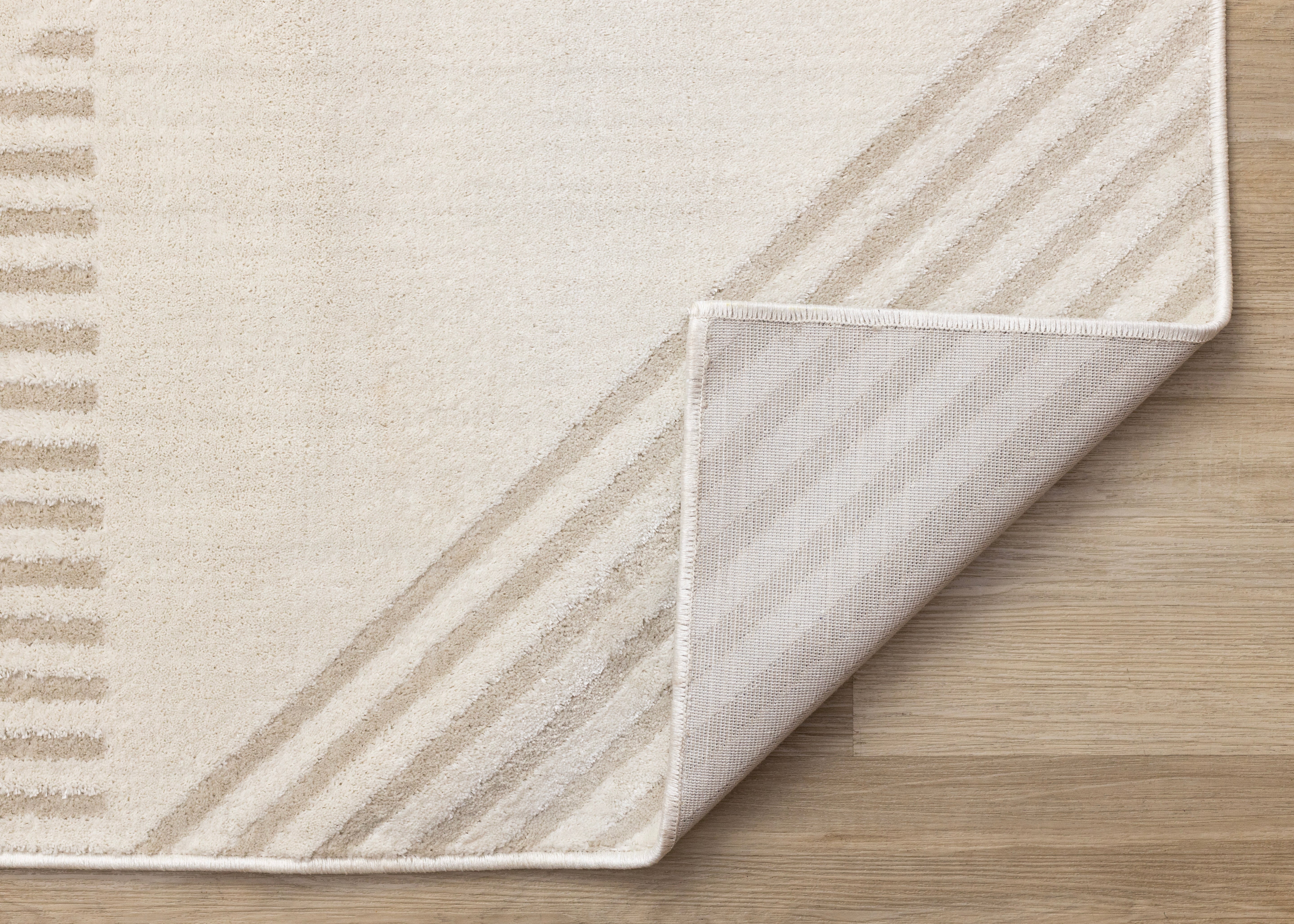 Hayden Cream Beige Contemporary Modern Geometric Rug