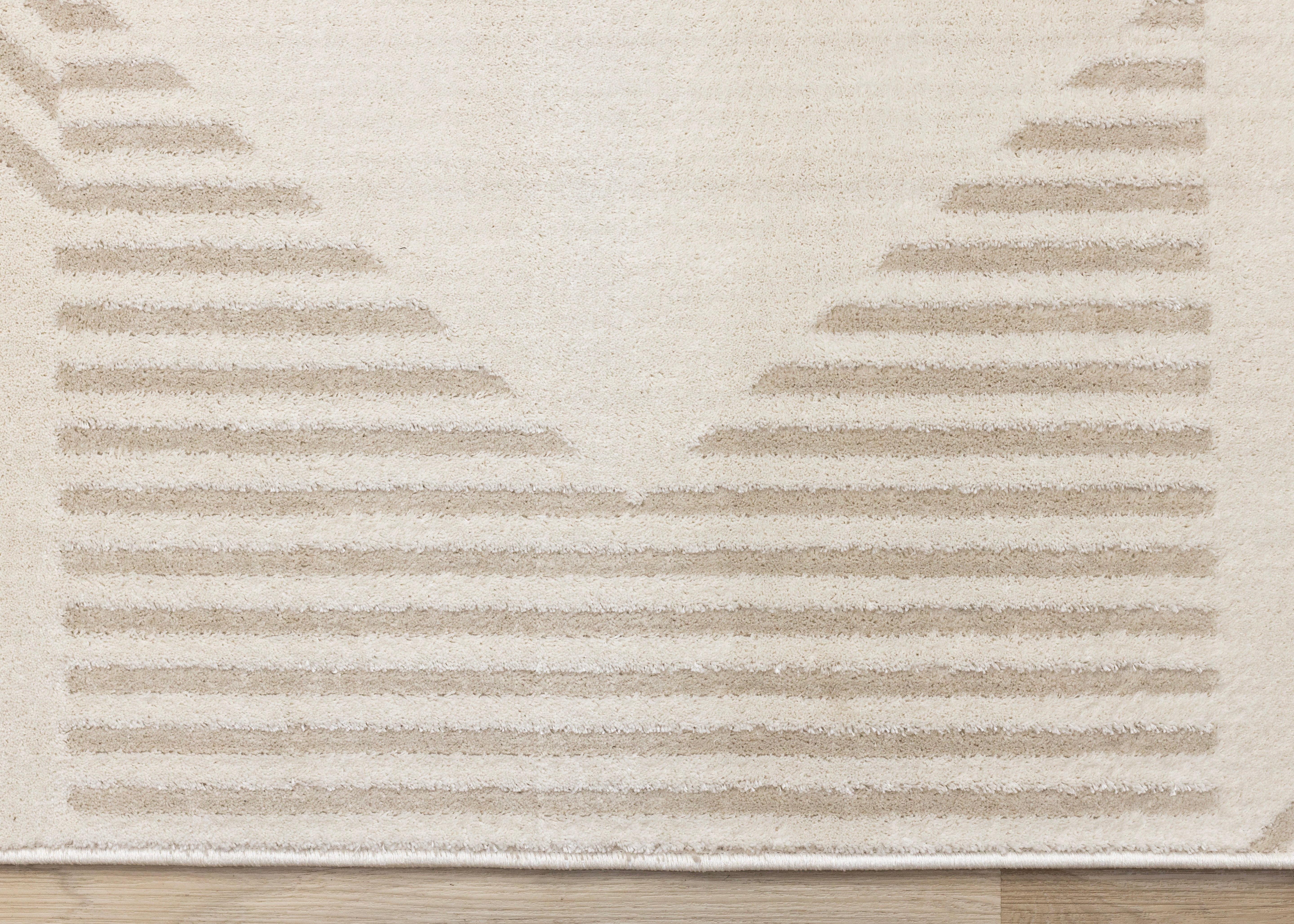 Hayden Cream Beige Contemporary Modern Geometric Rug
