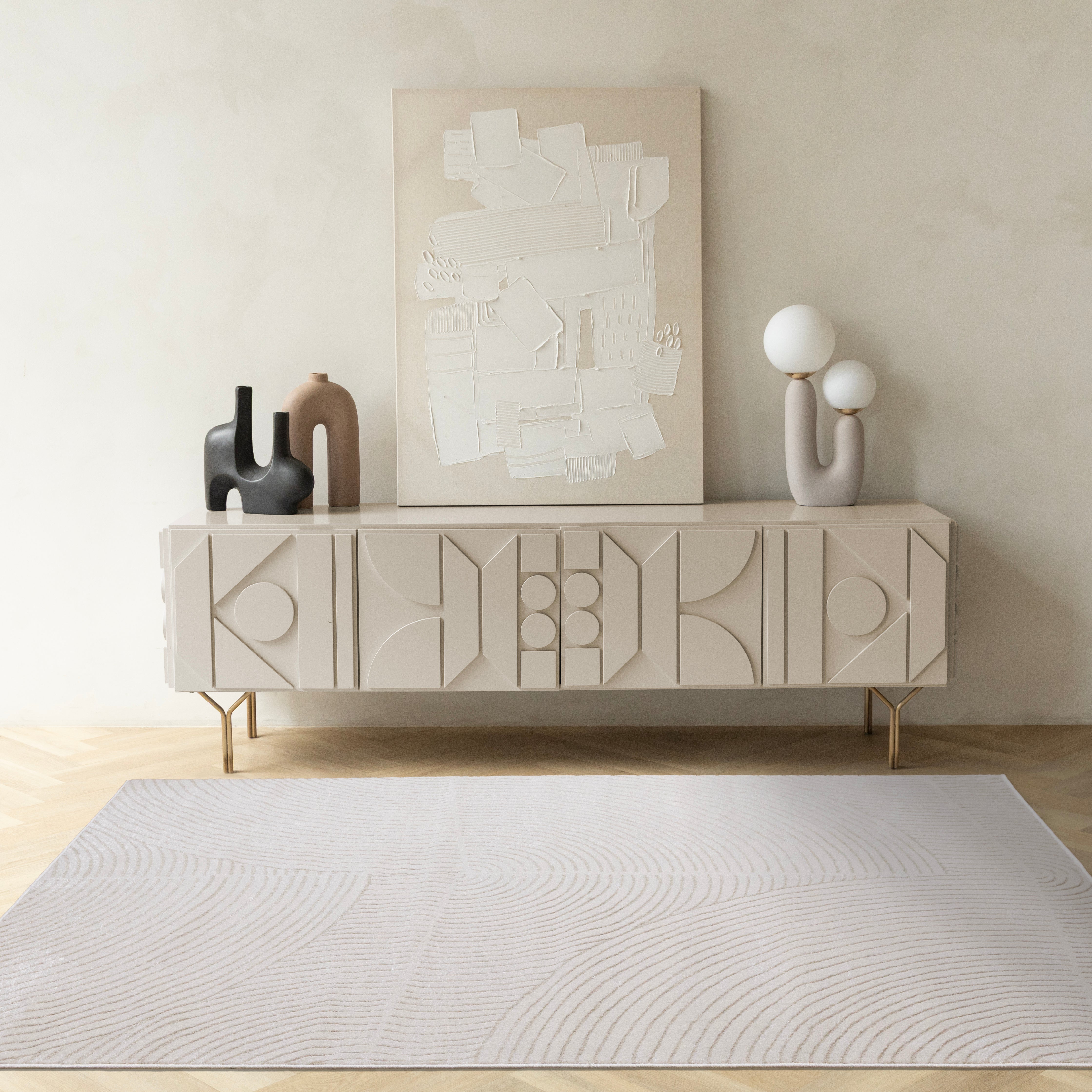 Hayden Light Cream Swirl Rug
