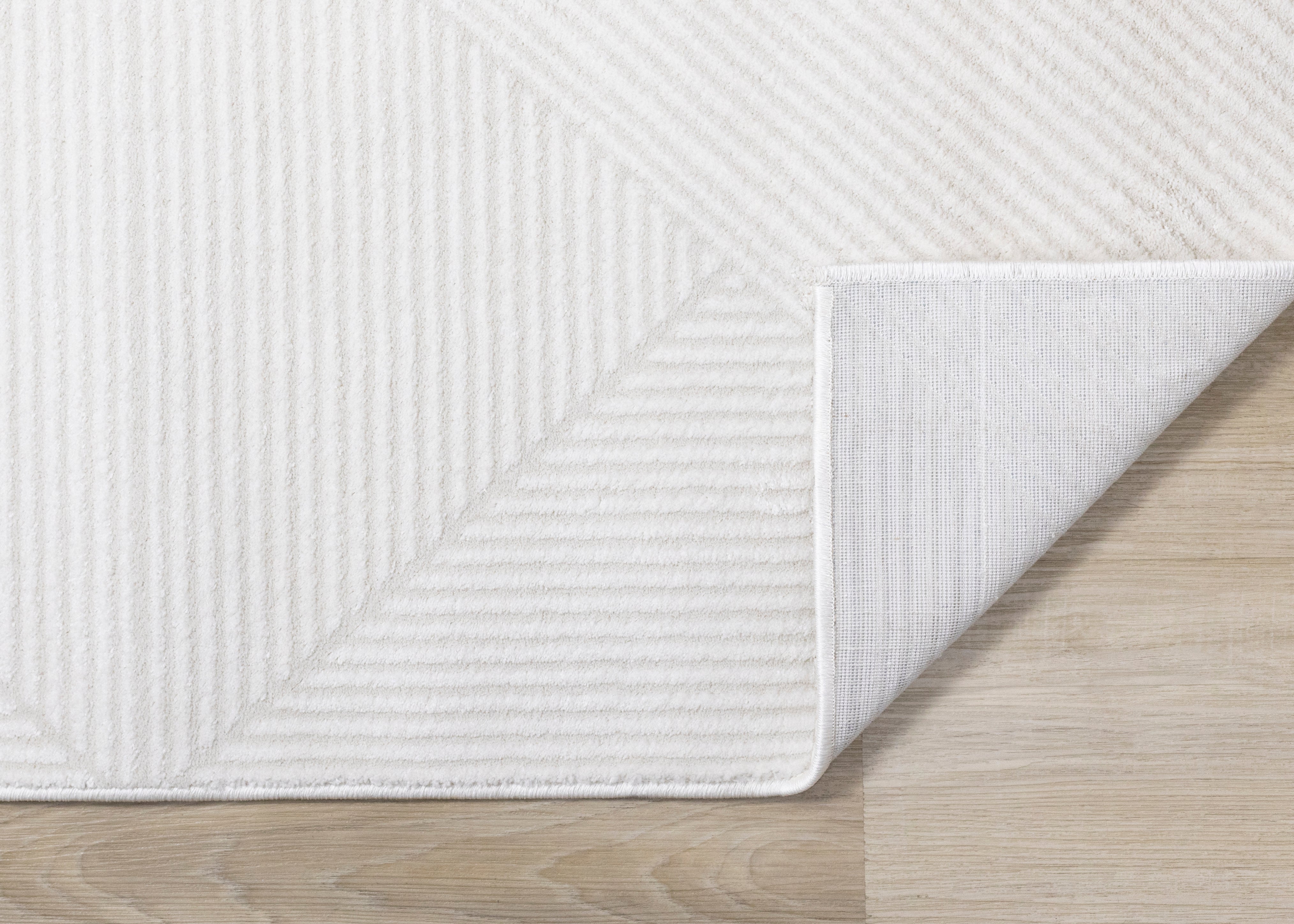 Hayden Light Cream Diamond Block Pattern Rug