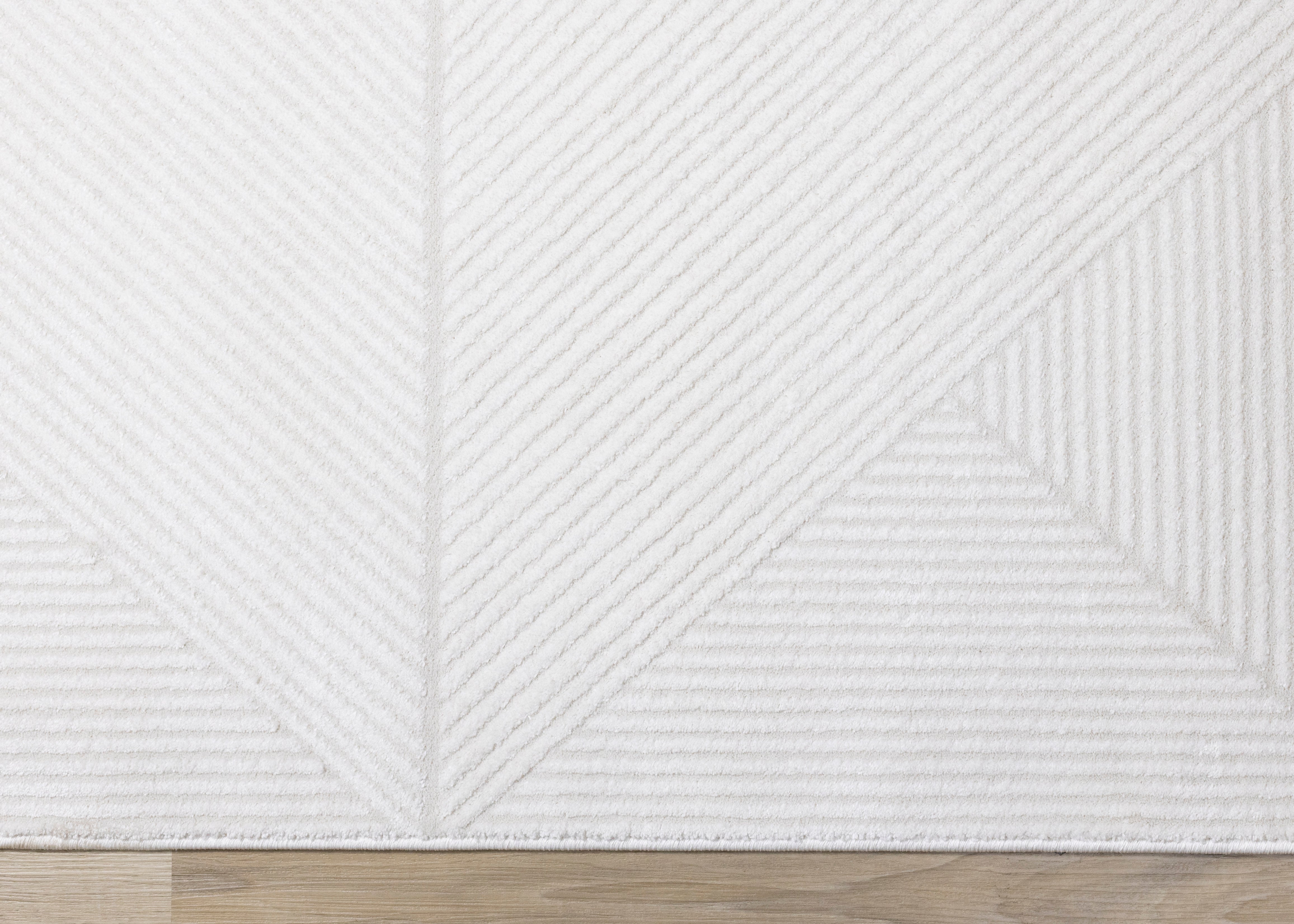Hayden Light Cream Diamond Block Pattern Rug