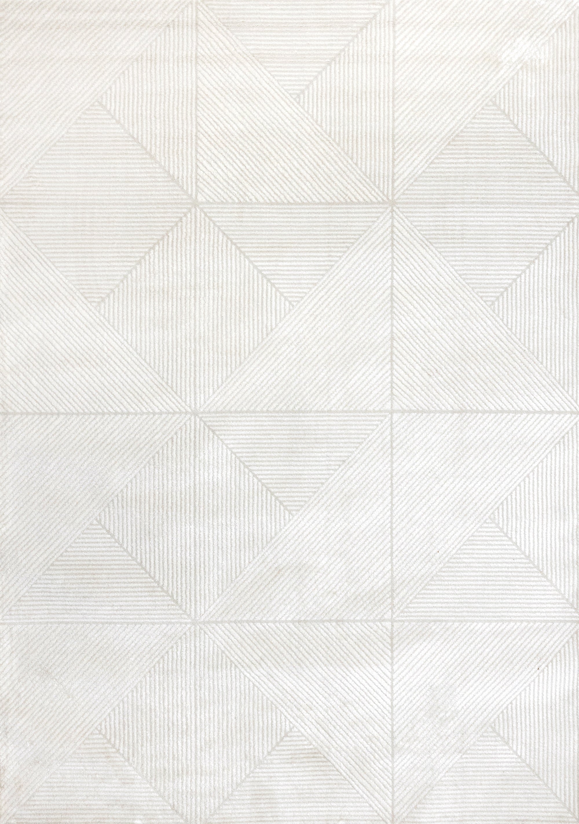 Hayden Light Cream Diamond Block Pattern Rug