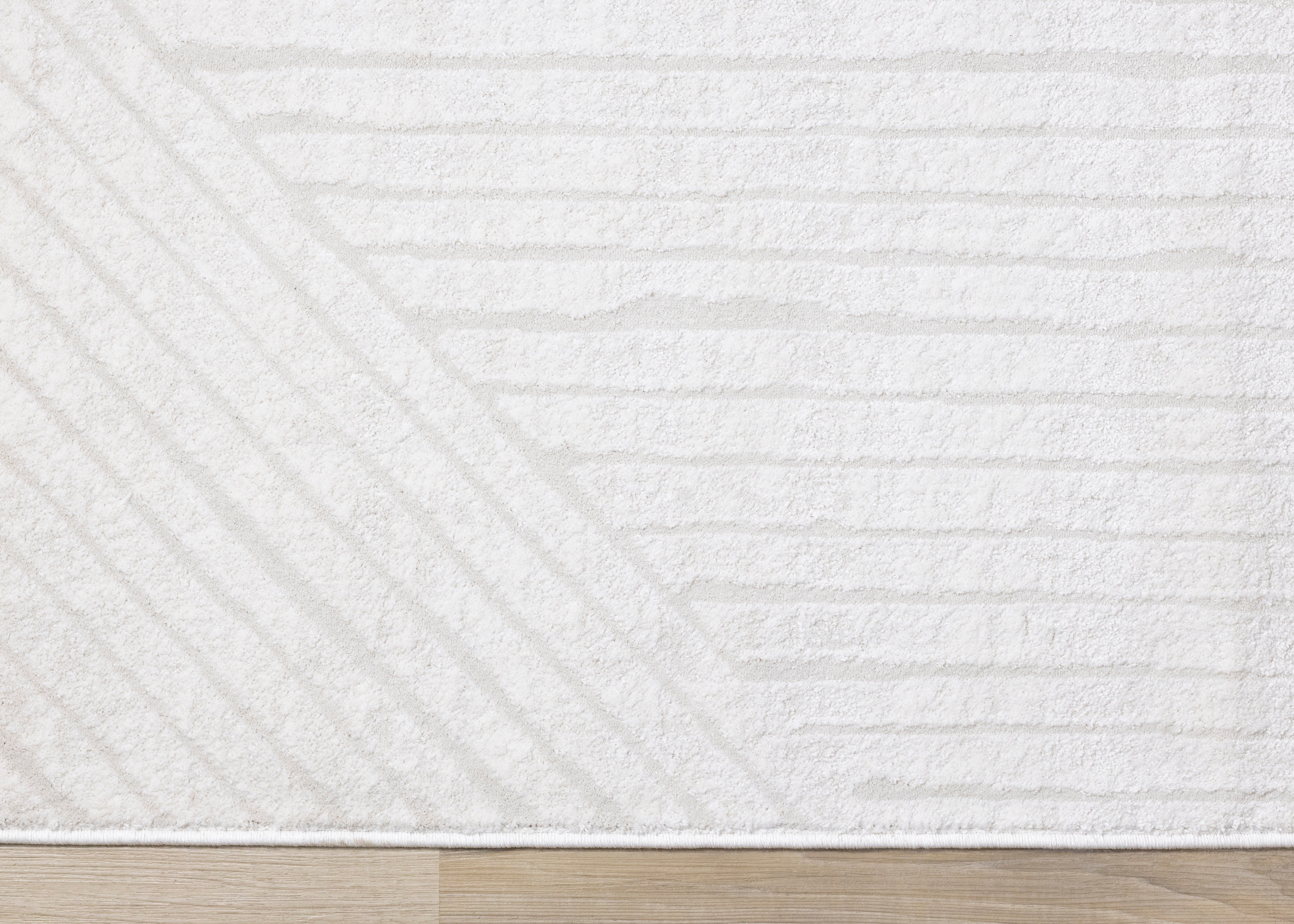 Hayden Light Cream Modern Lines Rug