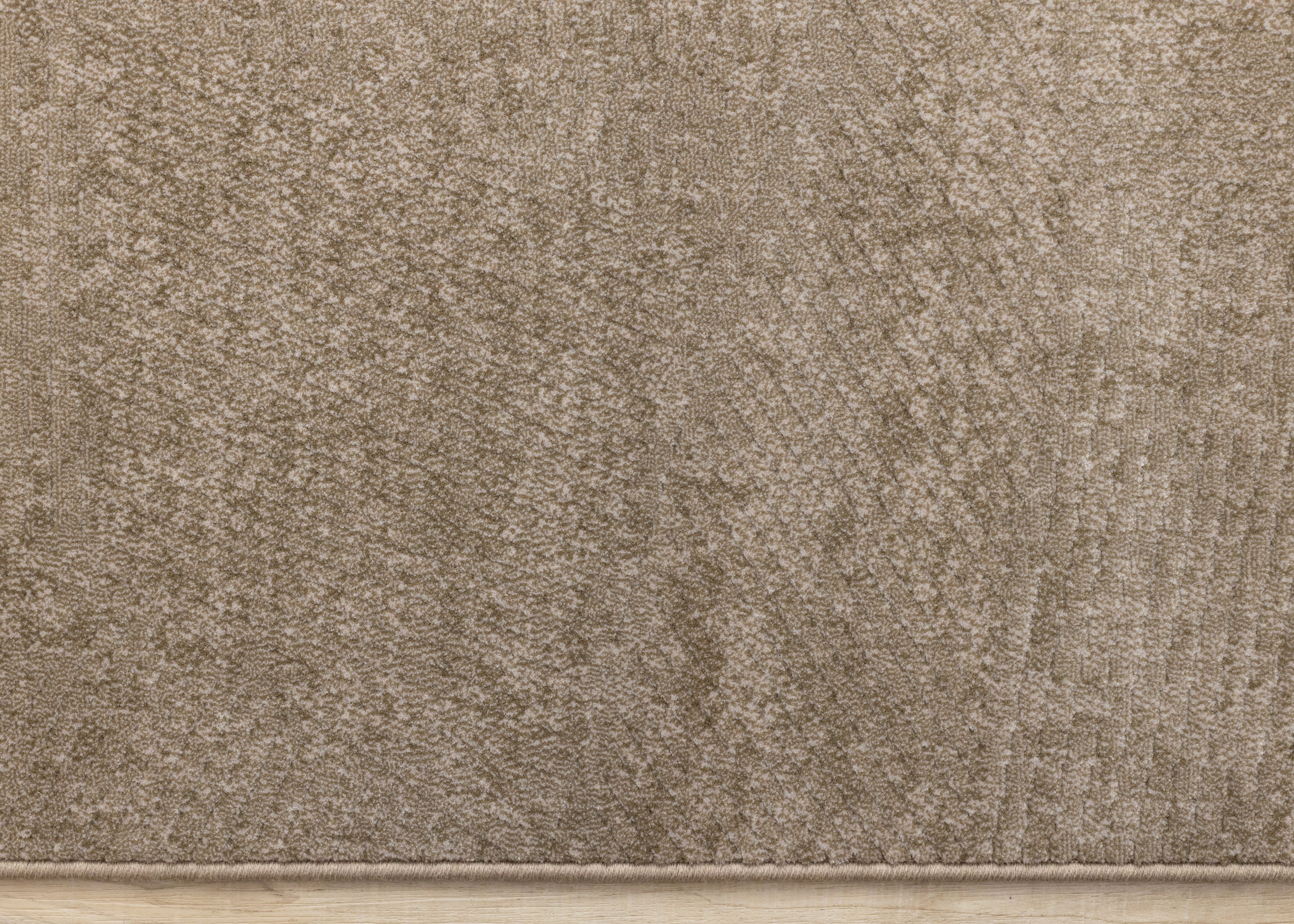 Himalaya Green Taupe Striped Geometric Shapes Rug