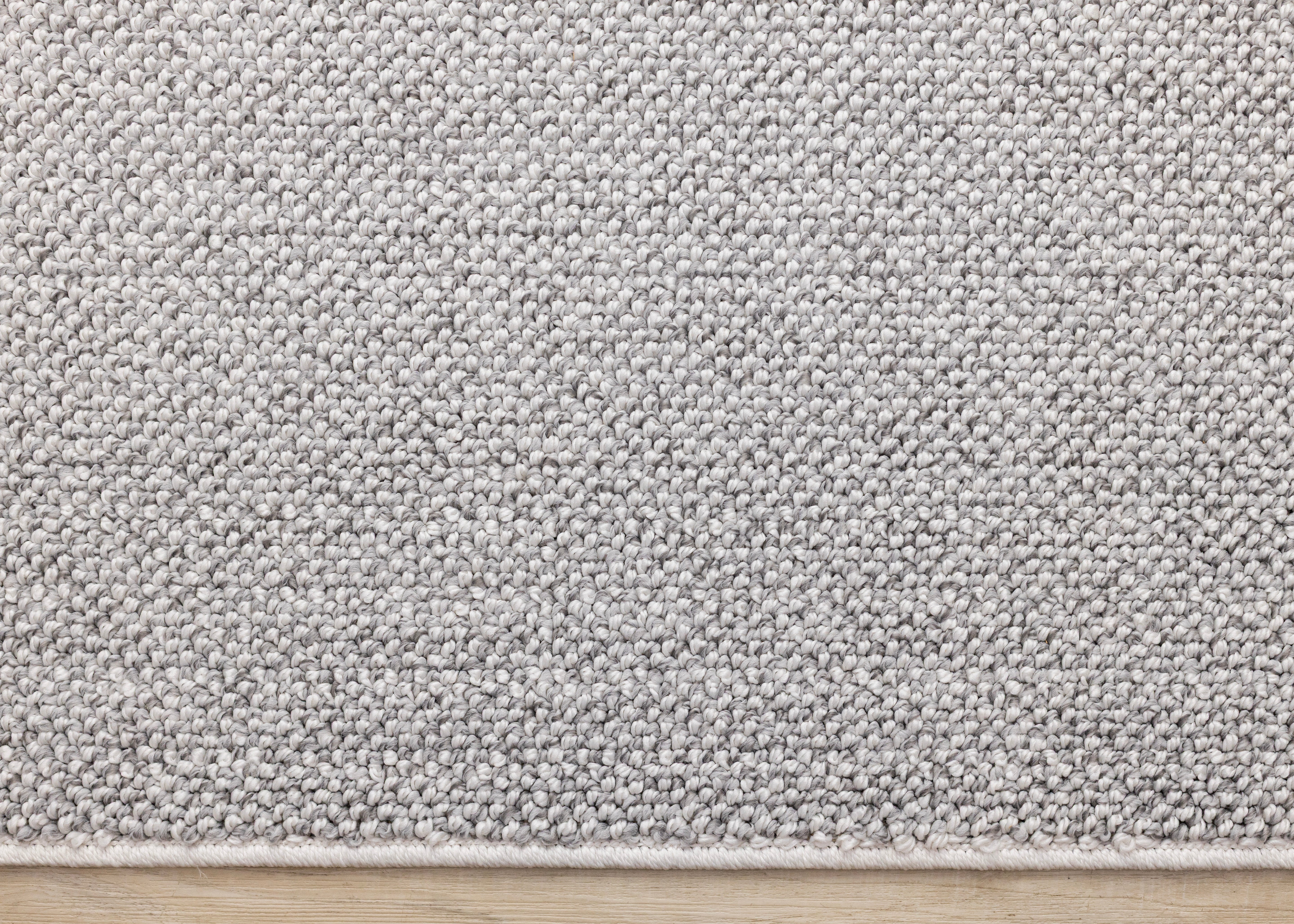 Inga Grey White High Loop Texture Rug