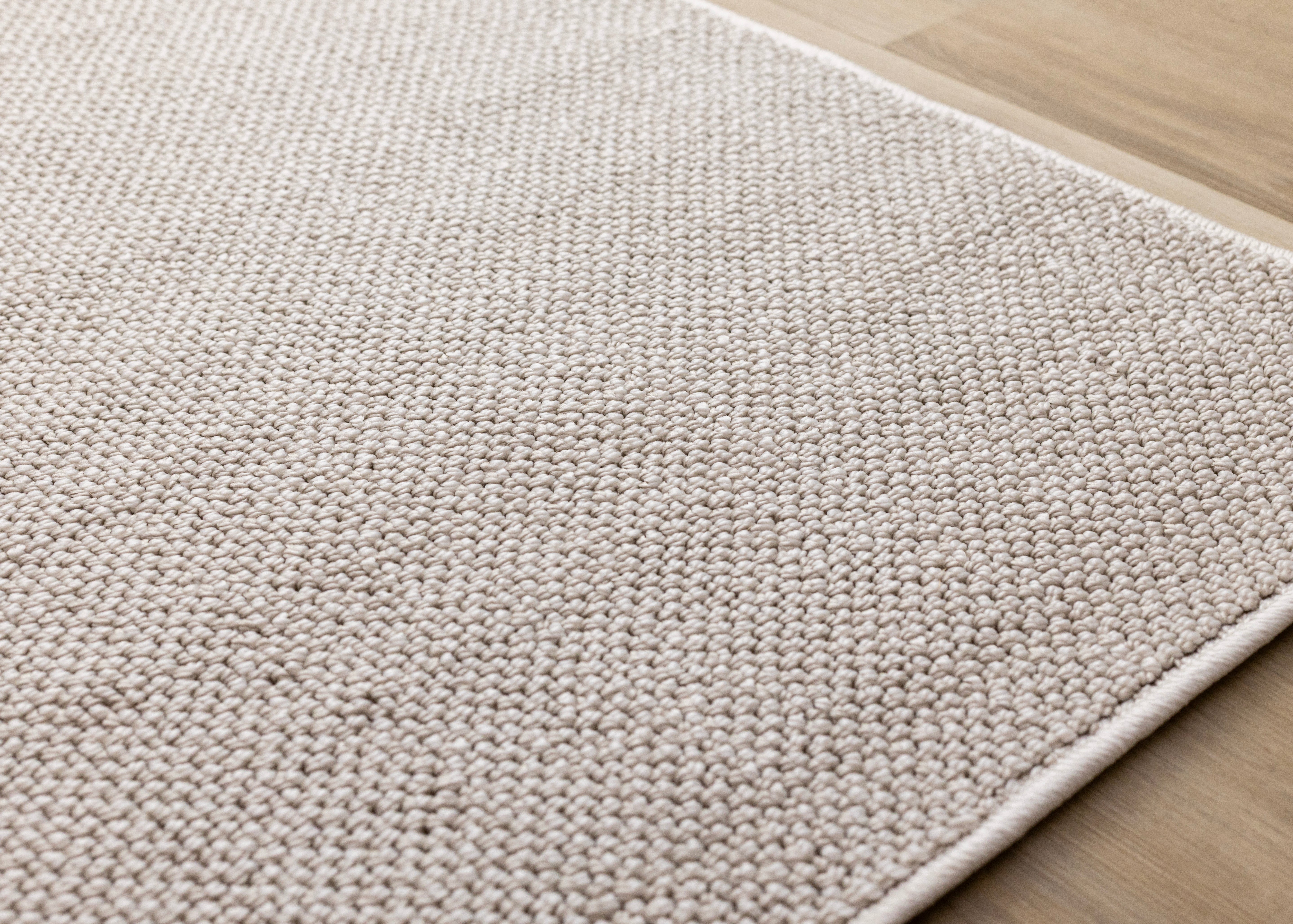 Inga White Taupe High Loop Texture Rug
