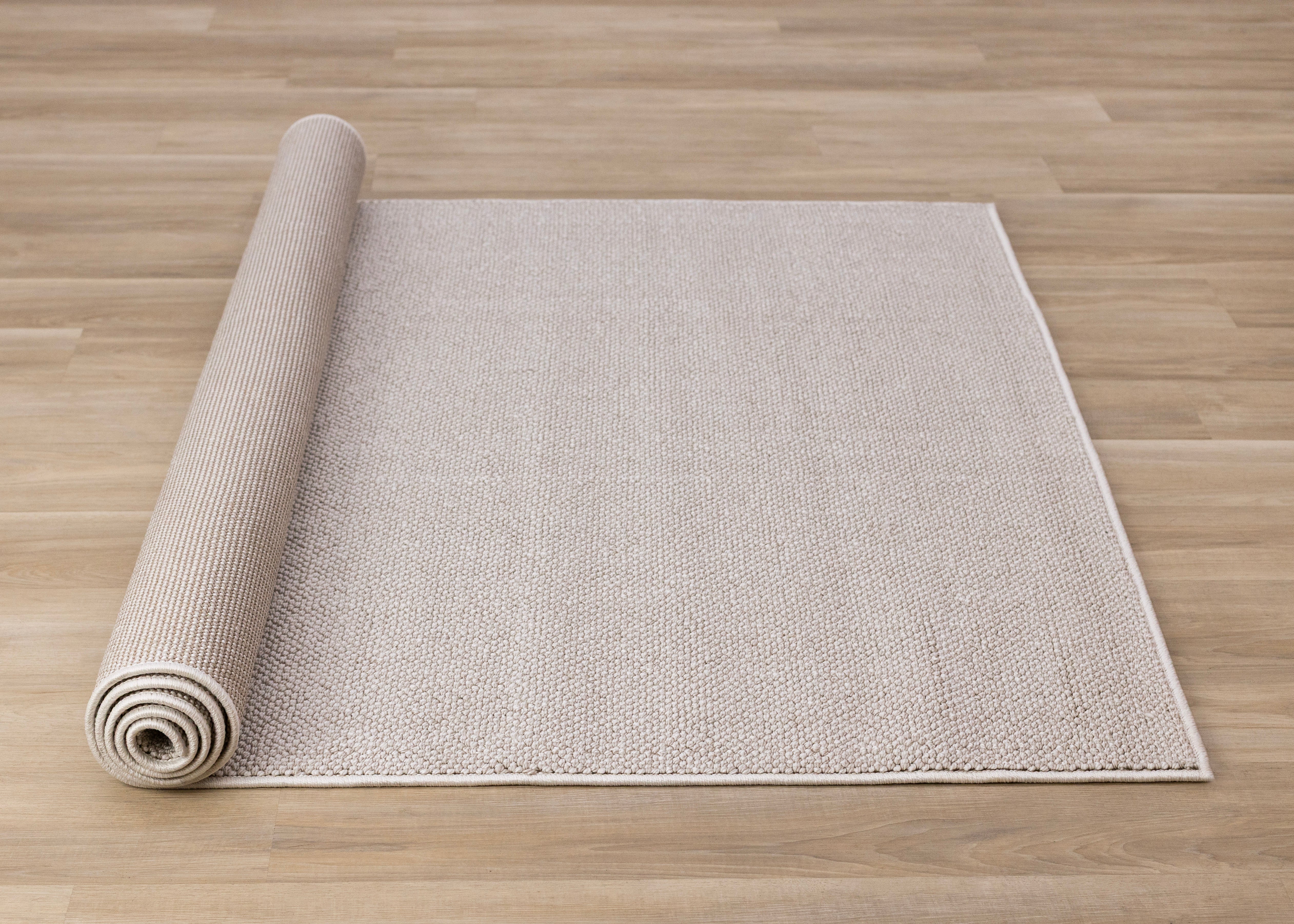 Inga White Taupe High Loop Texture Rug