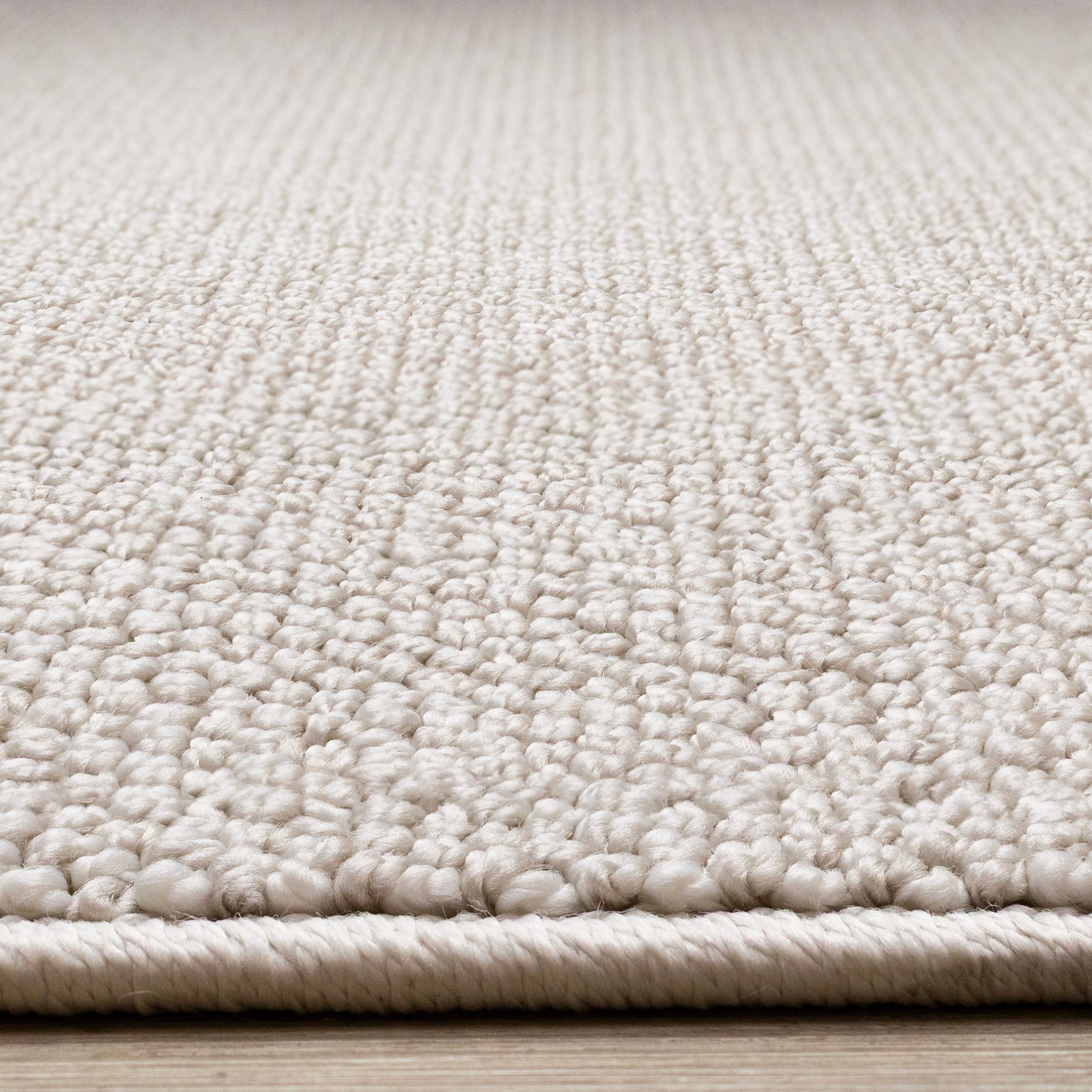 Inga White Taupe High Loop Texture Rug