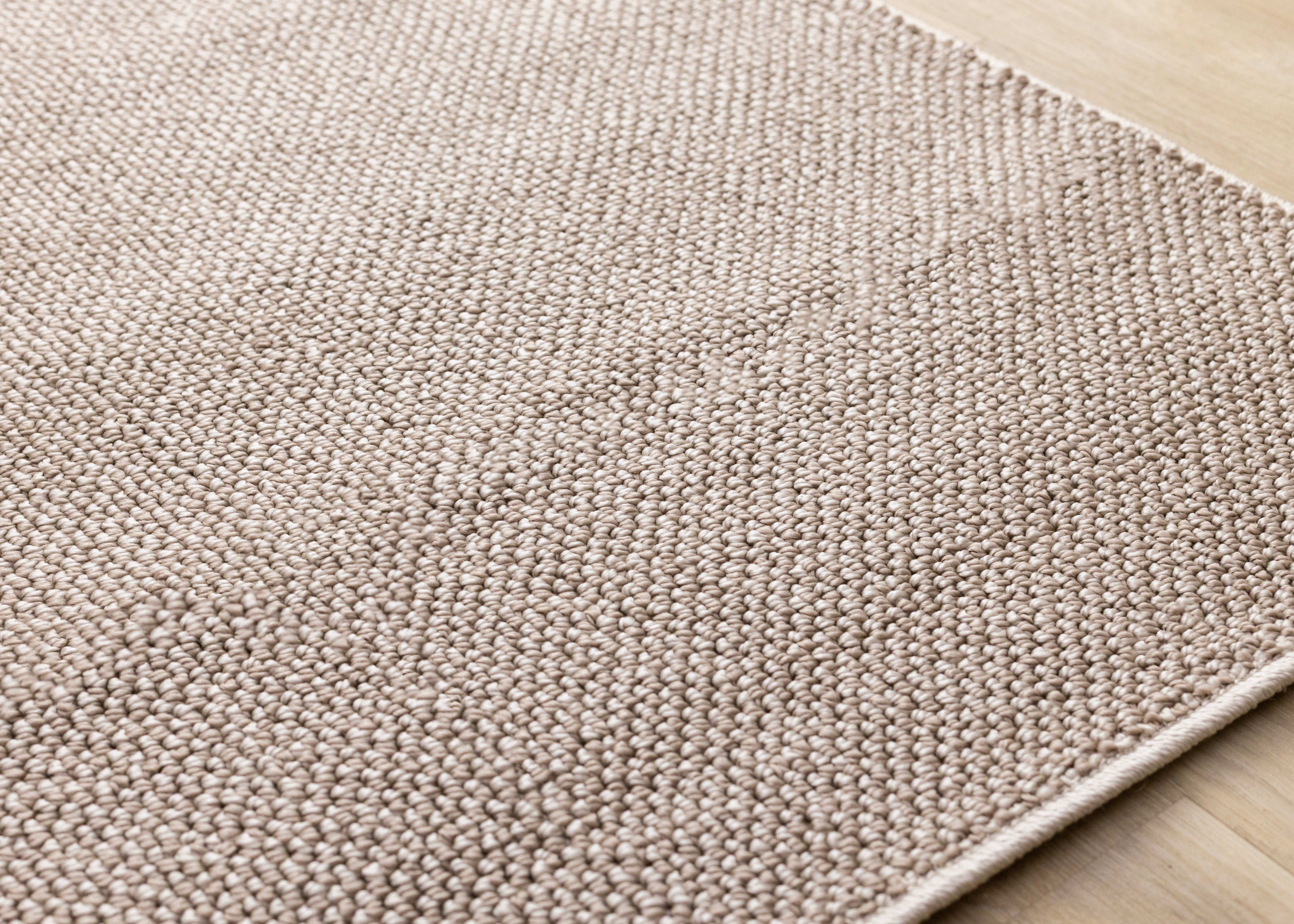 Inga Taupe White High Loop Texture Rug